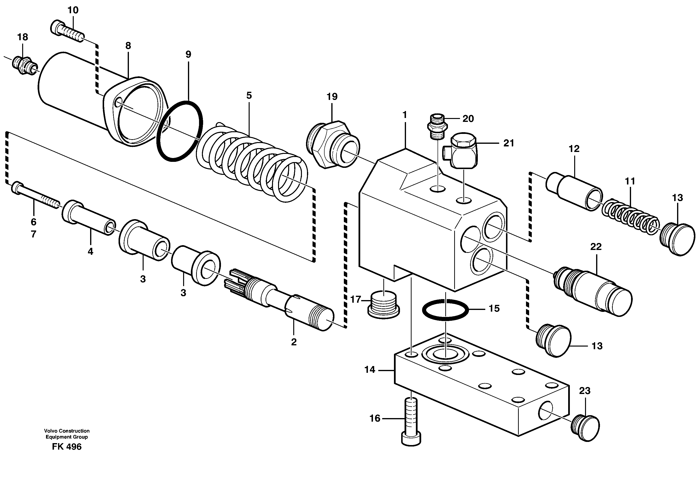 Схема запчастей Volvo EW200 - 42322 Hose rupture valve, tilt cylinder EW200 ?KERMAN ?KERMAN EW200