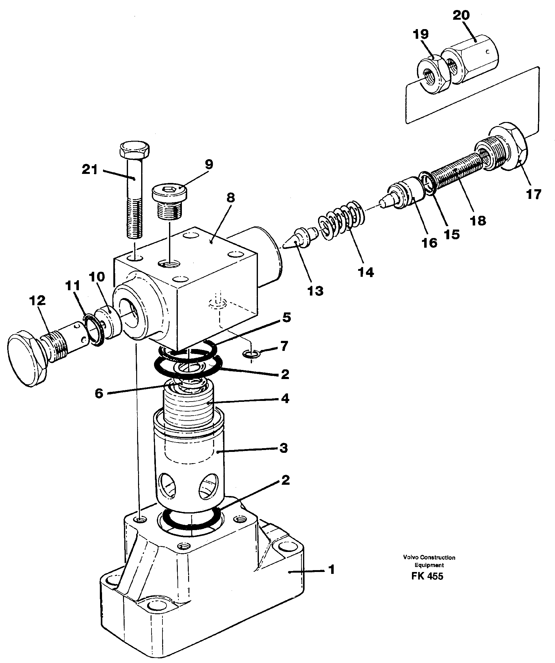 Схема запчастей Volvo EW200 - 46648 Pressure lim. valve EW200 ?KERMAN ?KERMAN EW200