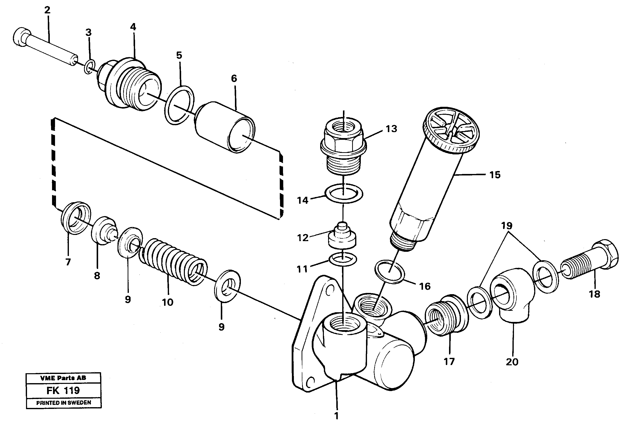 Схема запчастей Volvo EW200 - 105722 Feed pump EW200 ?KERMAN ?KERMAN EW200