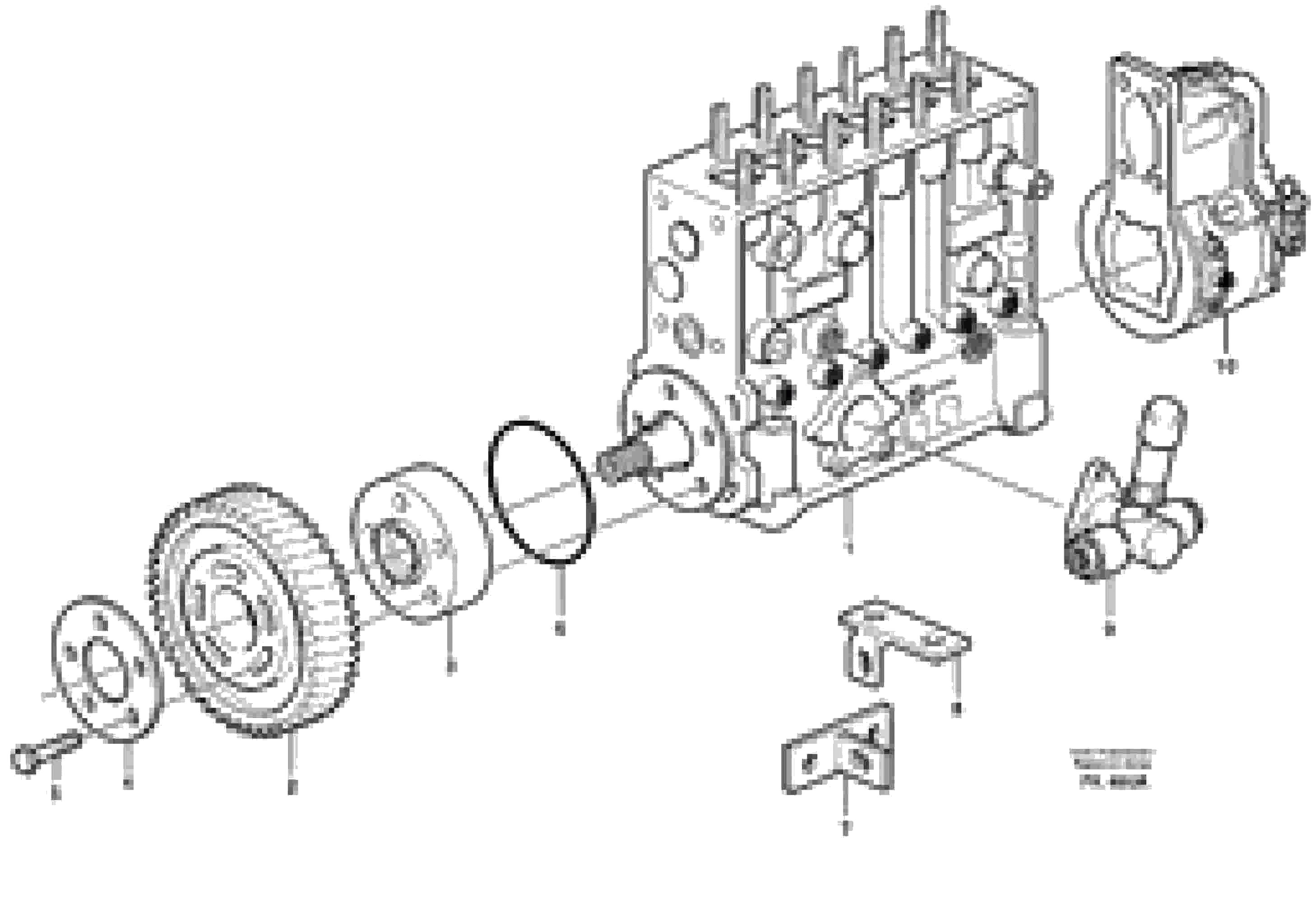 Схема запчастей Volvo EW200 - 43595 Injection pump with drive EW200 ?KERMAN ?KERMAN EW200