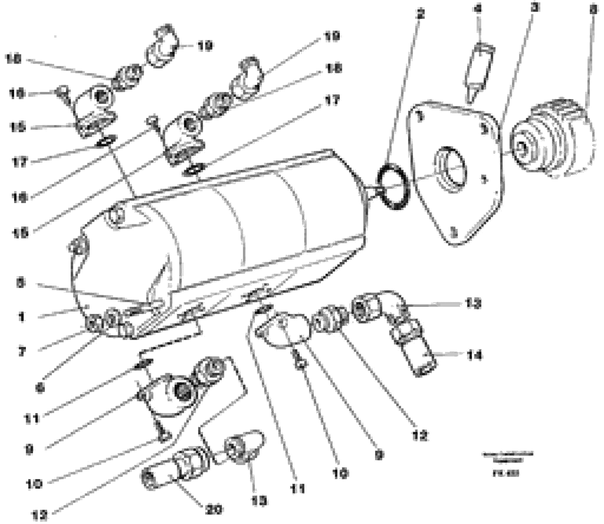 Схема запчастей Volvo EW200 - 65508 Servo pump EW200 ?KERMAN ?KERMAN EW200