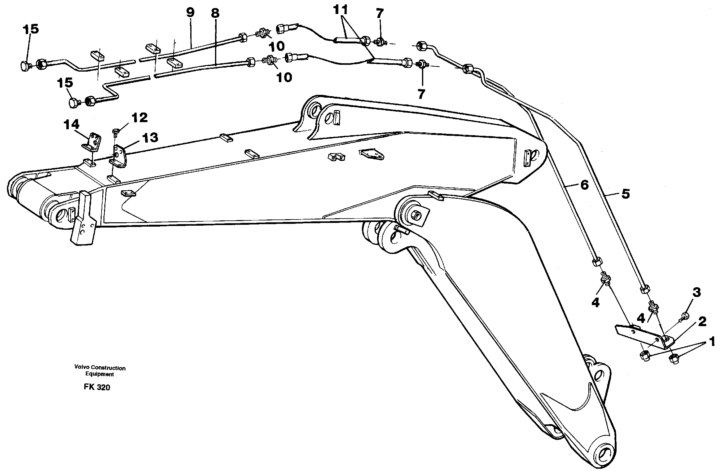 Схема запчастей Volvo EW200 - 51657 Slope bucket and grab equipment on adjustable boom EW200 ?KERMAN ?KERMAN EW200