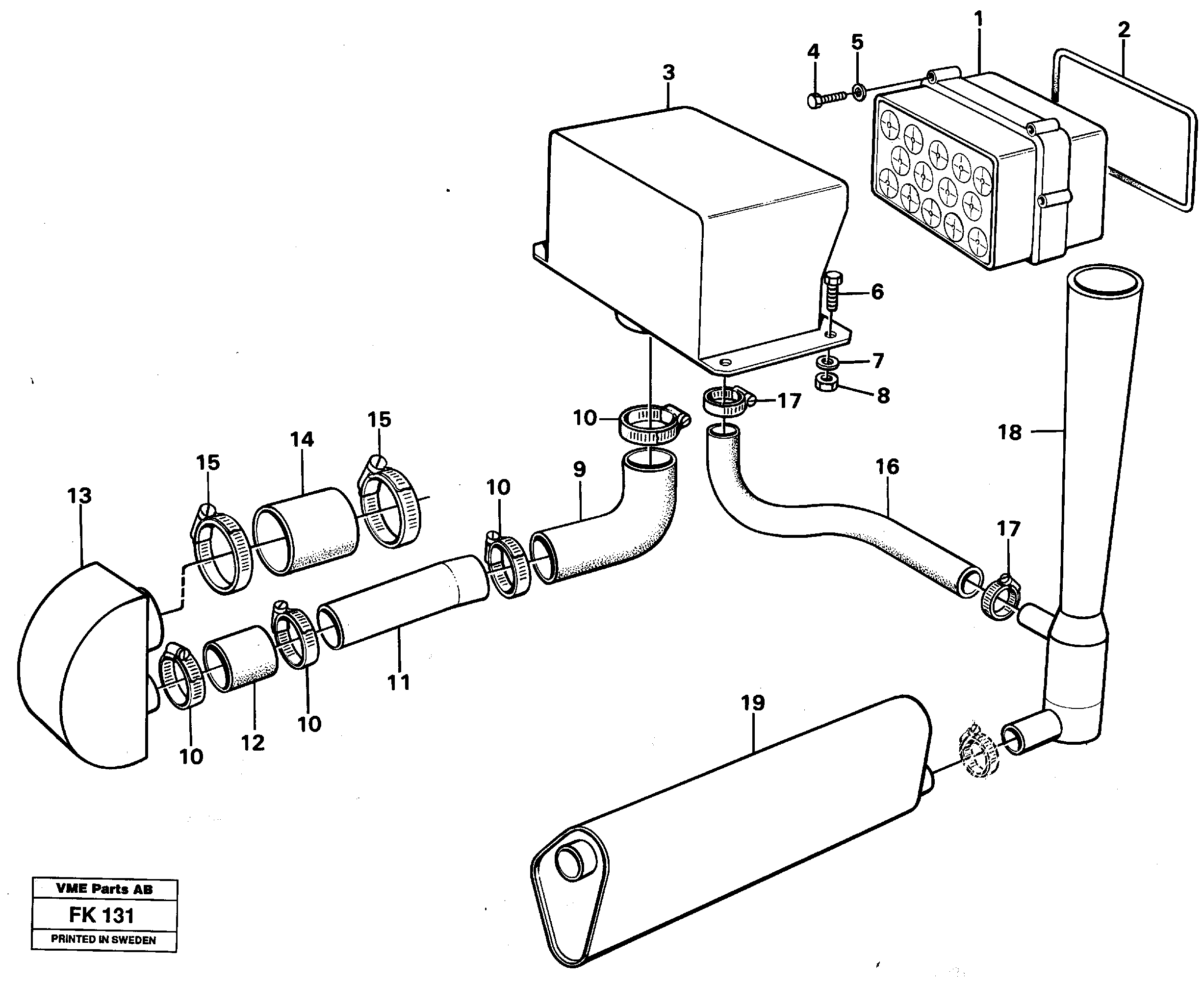 Схема запчастей Volvo EW200 - 85521 Precyclone with ejector EW200 ?KERMAN ?KERMAN EW200