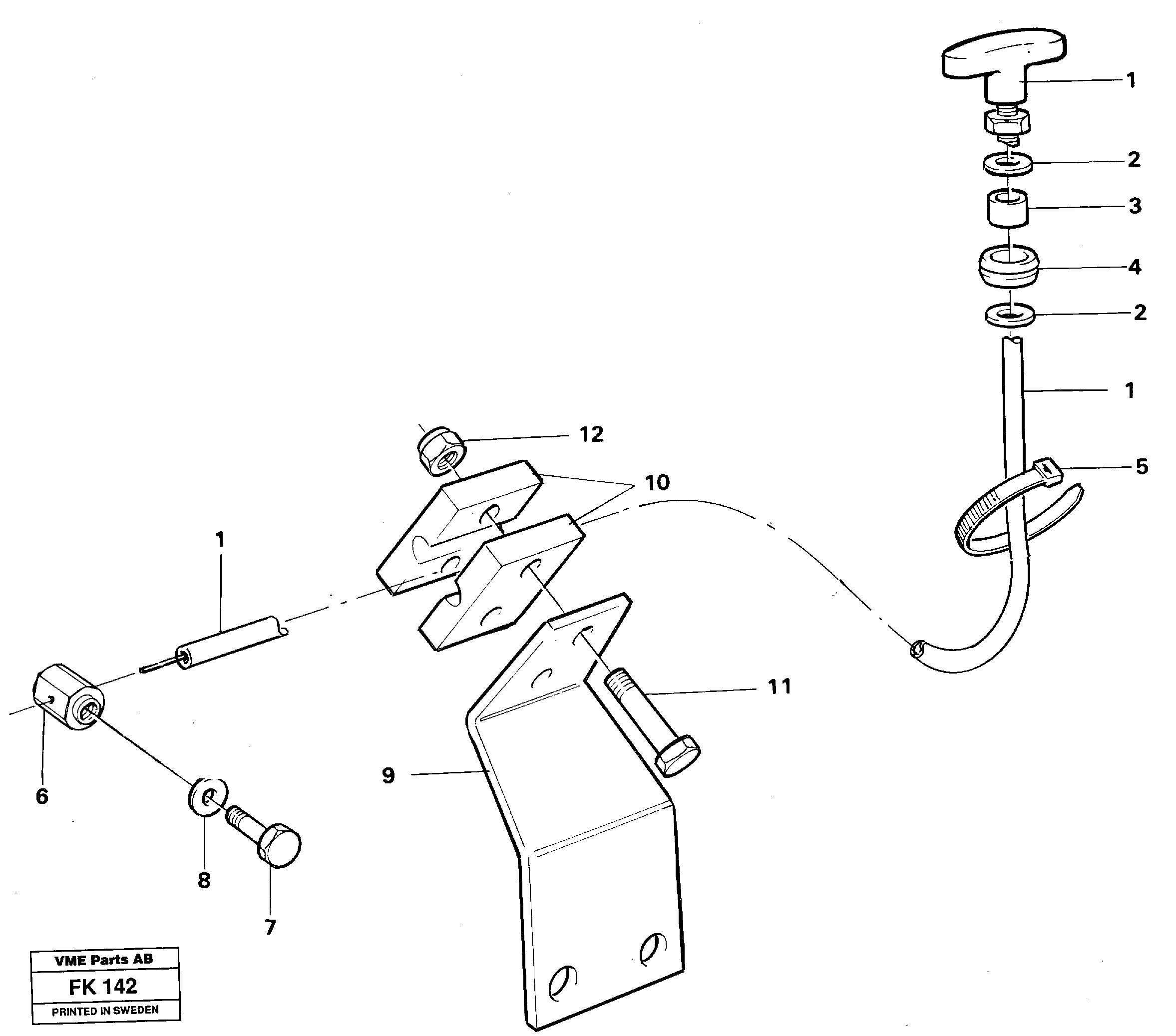 Схема запчастей Volvo EW200 - 43609 Stop control EW200 ?KERMAN ?KERMAN EW200