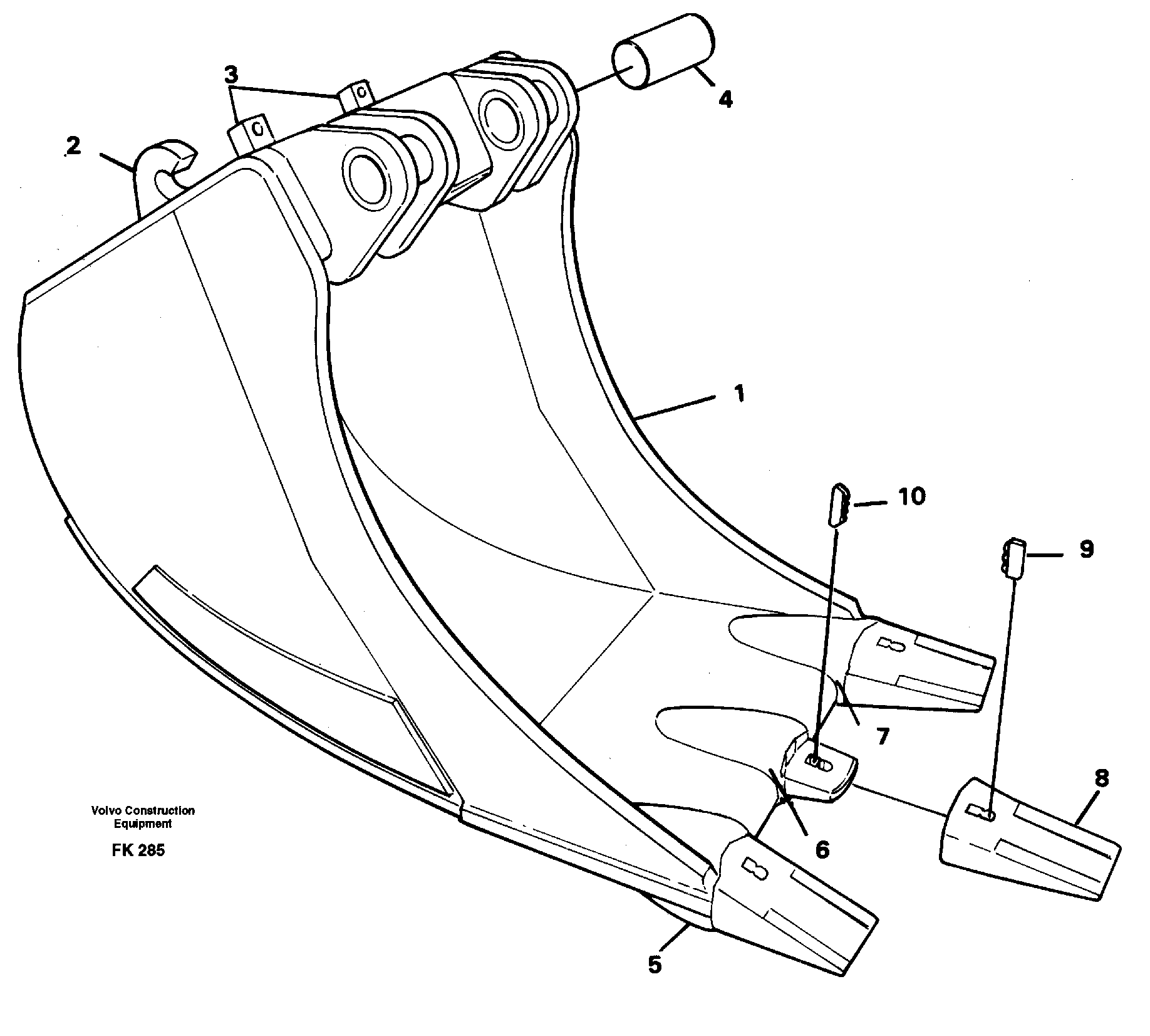 Схема запчастей Volvo EW200 - 51916 Cable bucket EW200 ?KERMAN ?KERMAN EW200