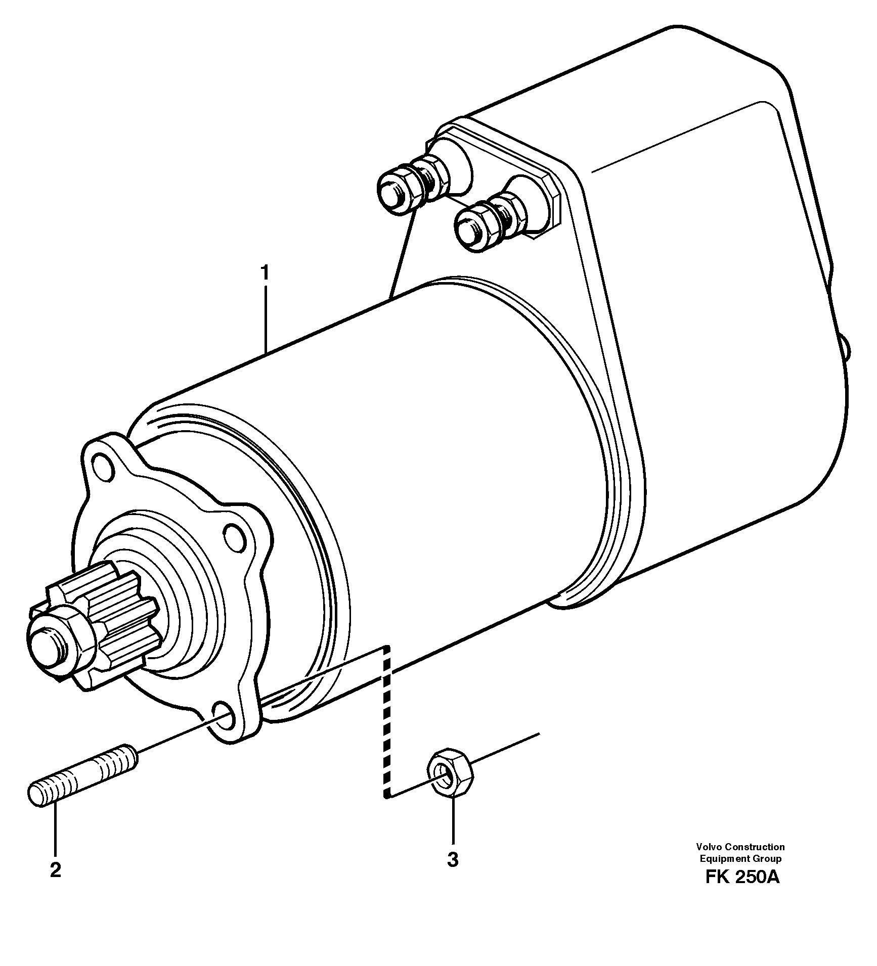 Схема запчастей Volvo EW200 - 16545 Starter motor, mounting EW200 ?KERMAN ?KERMAN EW200