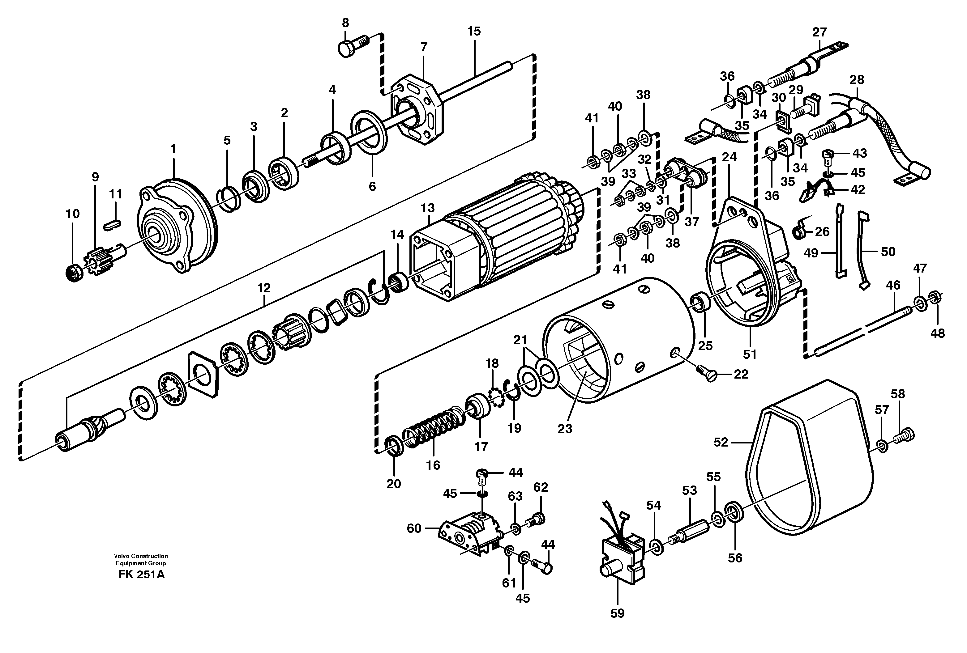 Схема запчастей Volvo EW200 - 14415 Starter motor EW200 ?KERMAN ?KERMAN EW200