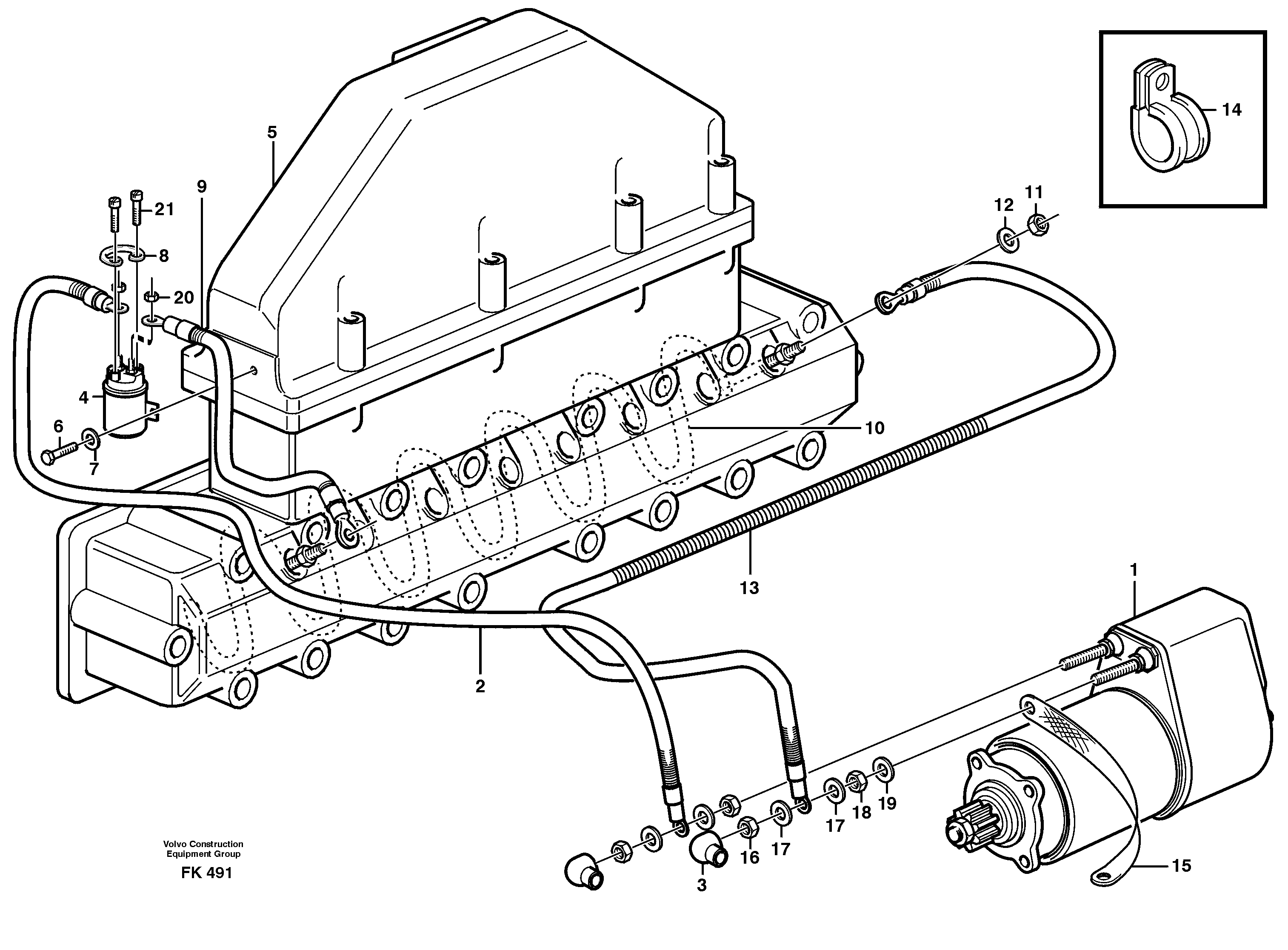 Схема запчастей Volvo EW200 - 39796 Starter element, assembly EW200 ?KERMAN ?KERMAN EW200