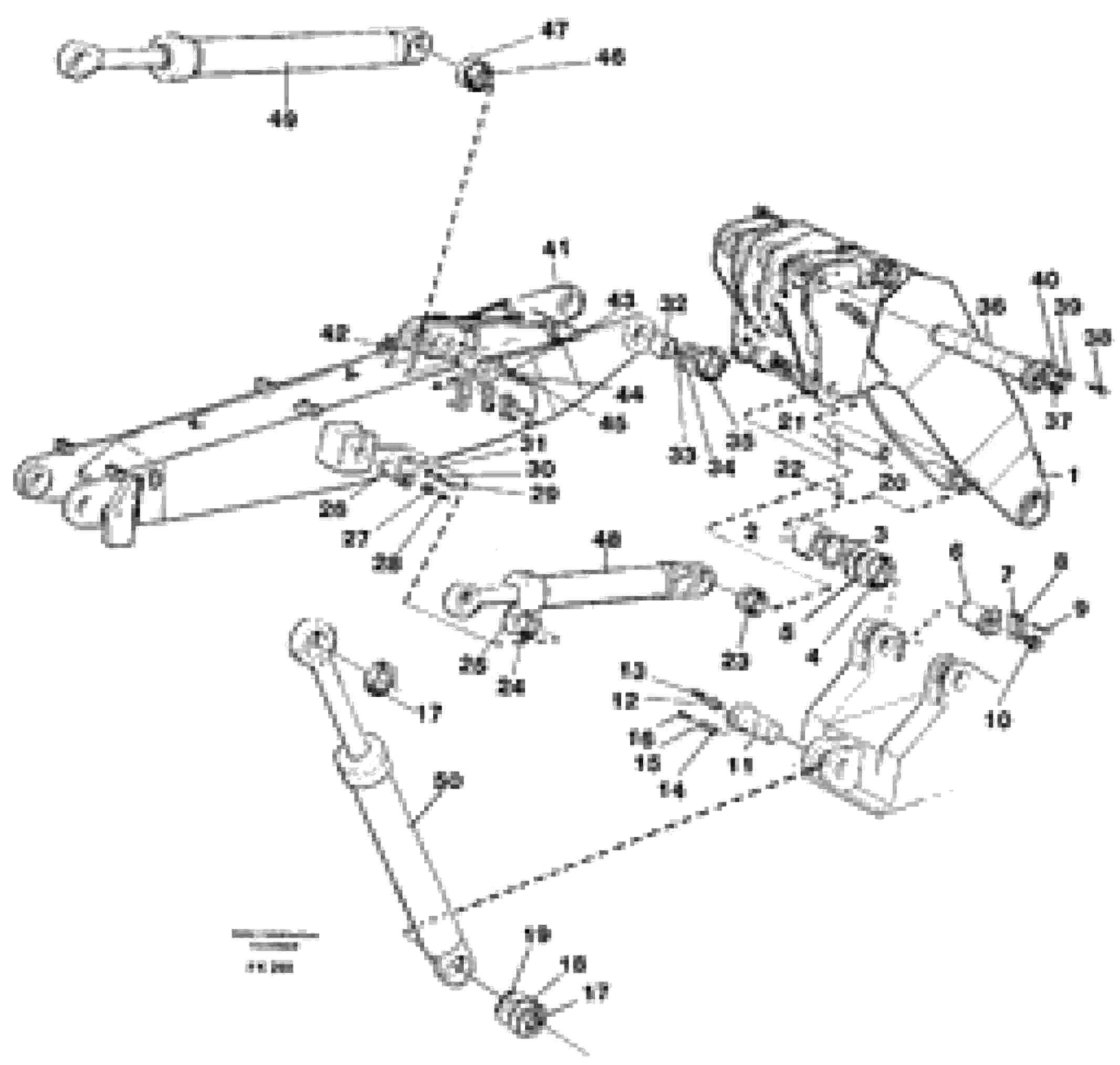 Схема запчастей Volvo EW200 - 44707 Adjustable boom EW200 ?KERMAN ?KERMAN EW200