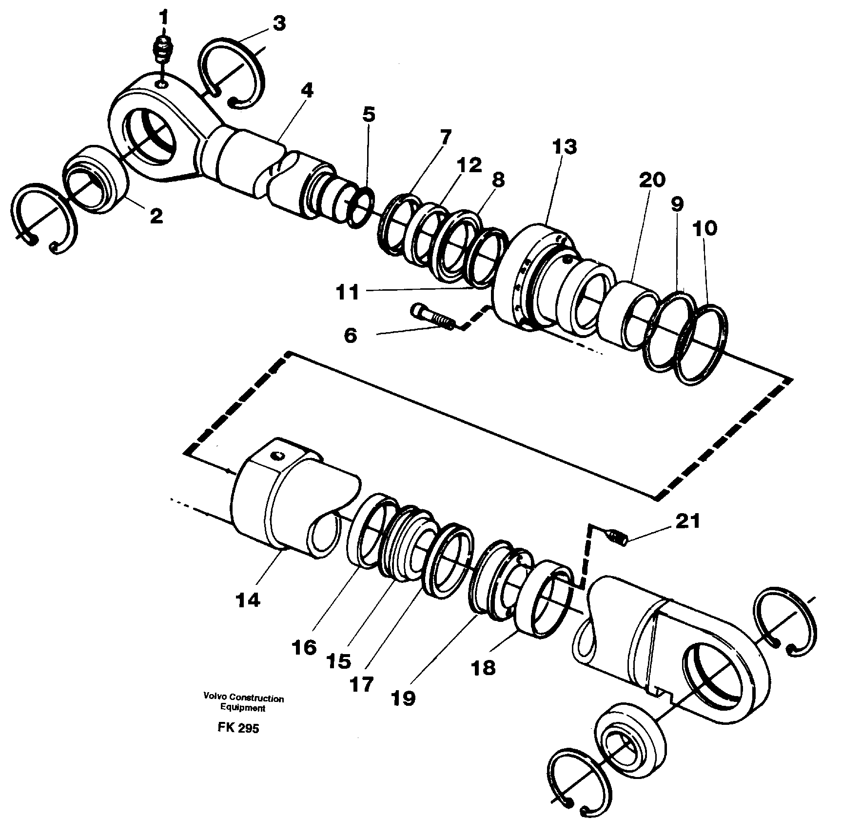 Схема запчастей Volvo EW200 - 44713 Boom cylinder, adjustable boom EW200 ?KERMAN ?KERMAN EW200