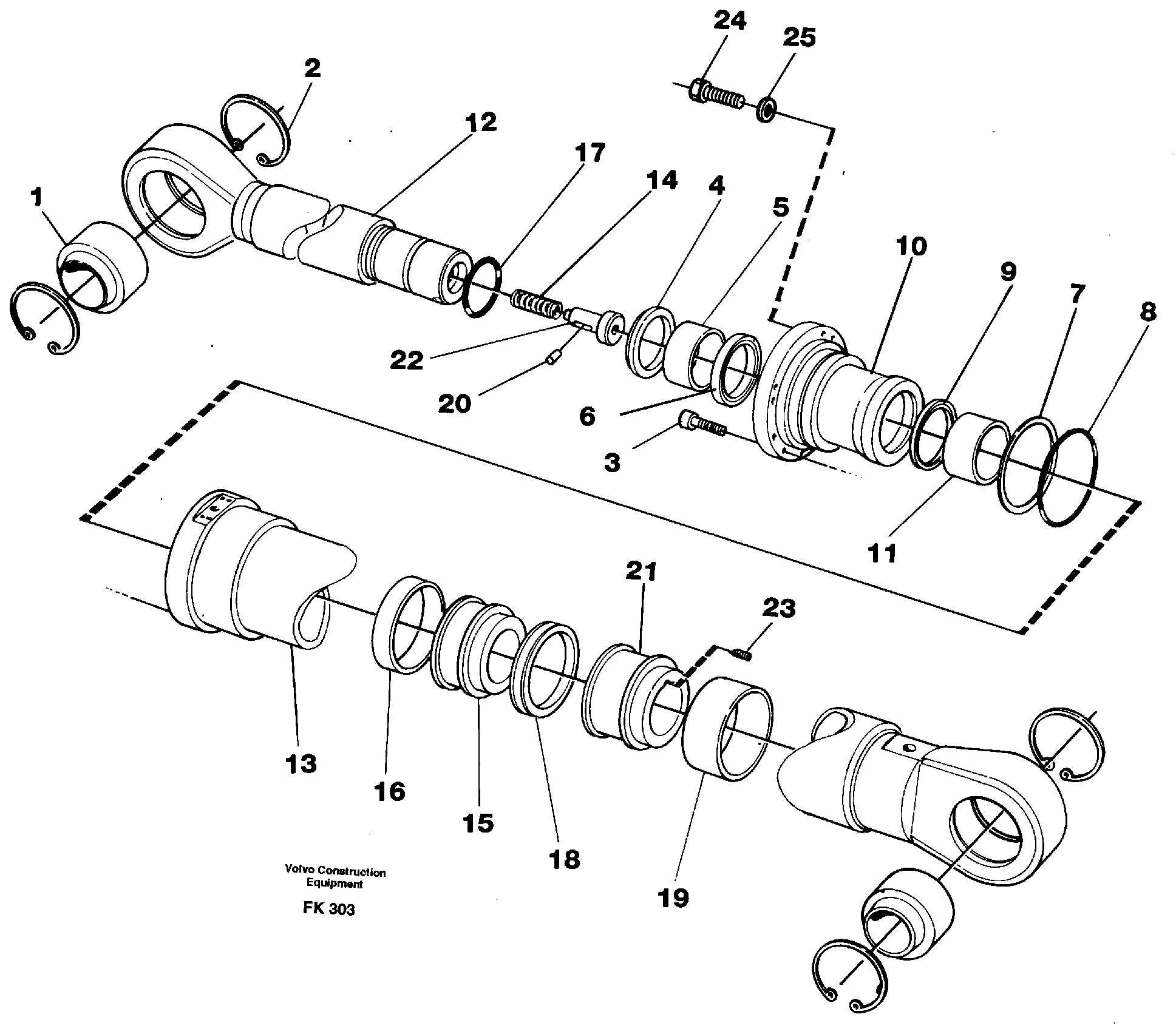 Схема запчастей Volvo EW200 - 27683 Dipper arm cylinder EW200 ?KERMAN ?KERMAN EW200