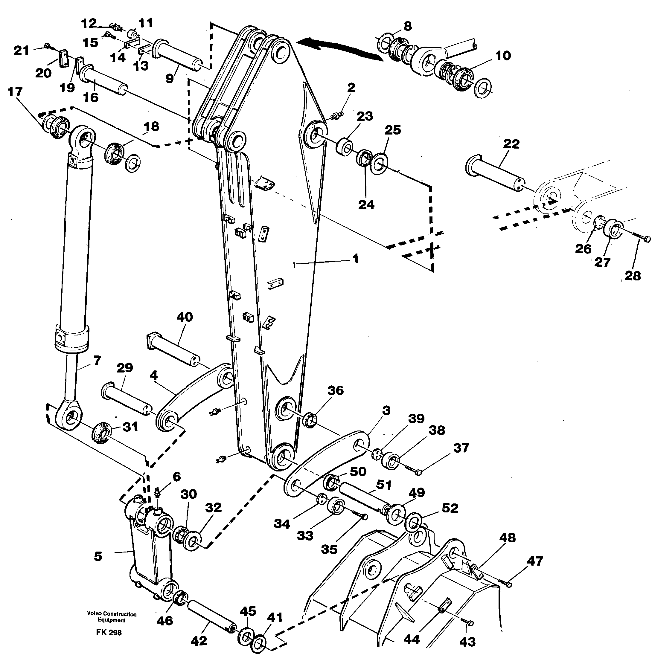 Схема запчастей Volvo EW200 - 45404 Backhoe dipper arm 2.4m EW200 ?KERMAN ?KERMAN EW200