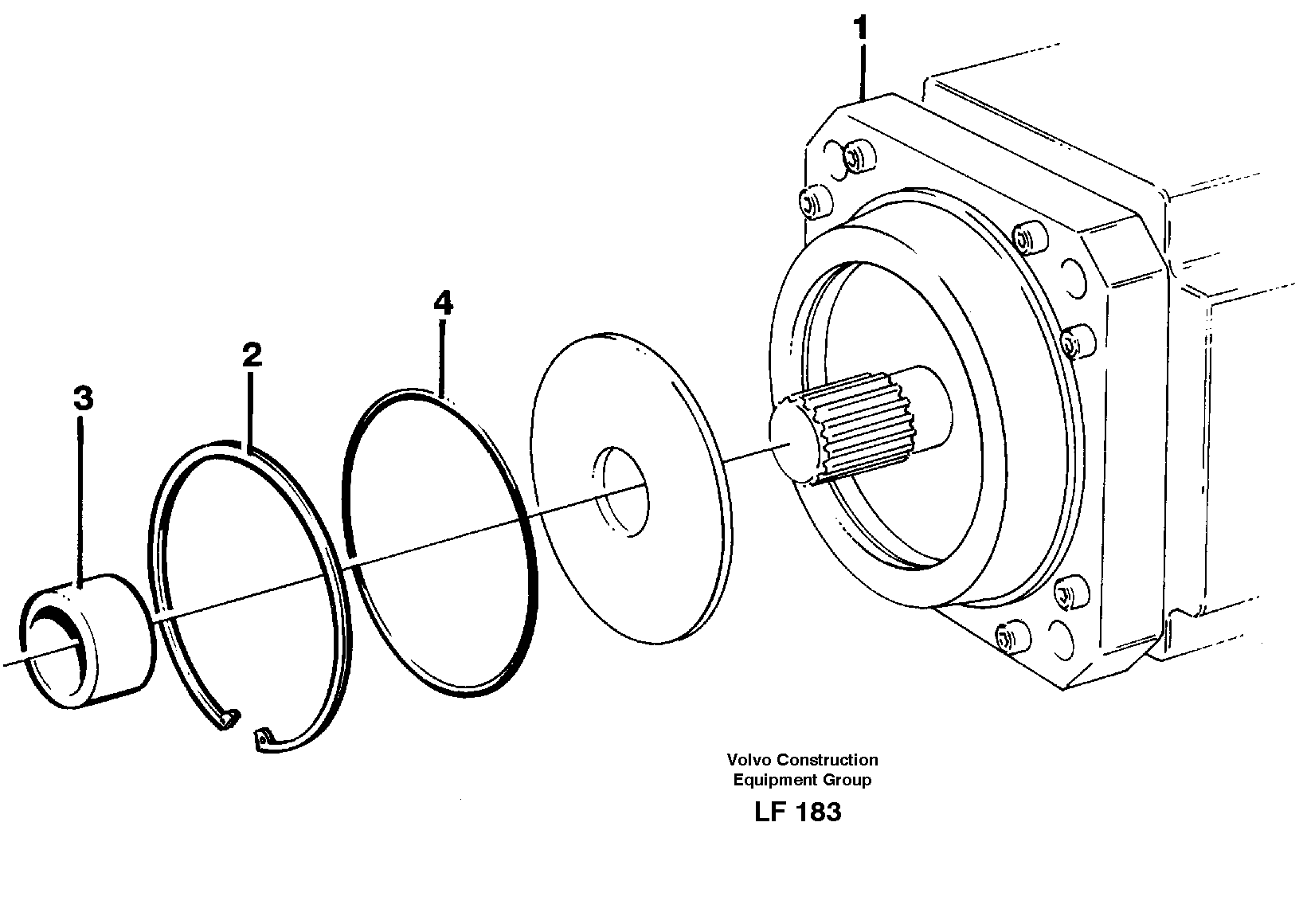 Схема запчастей Volvo EW200 - 10588 Hydraulic motor, transport EW200 SER NO 3175-