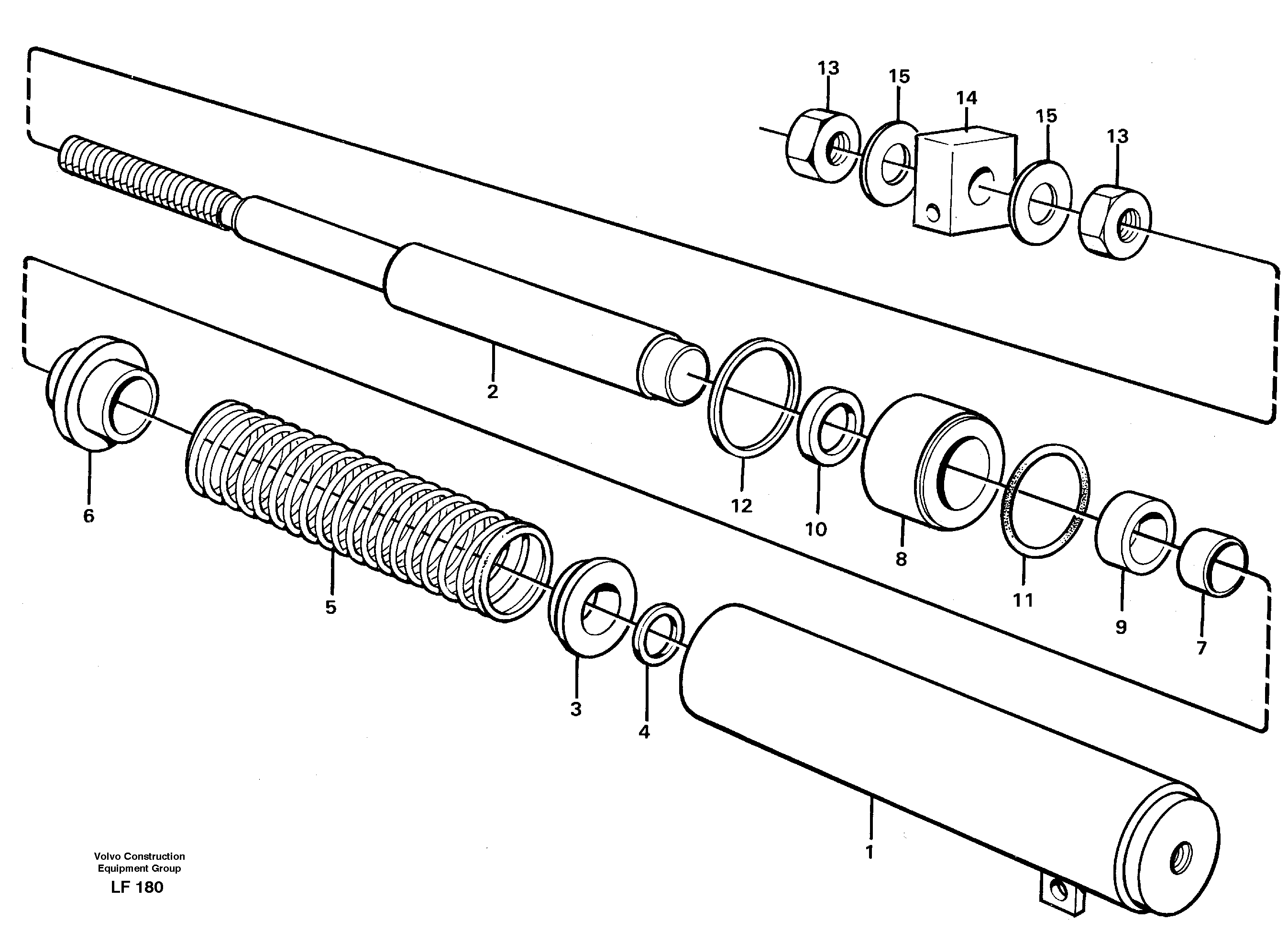 Схема запчастей Volvo EW200 - 27484 Spring cylinder EW200 SER NO 3175-