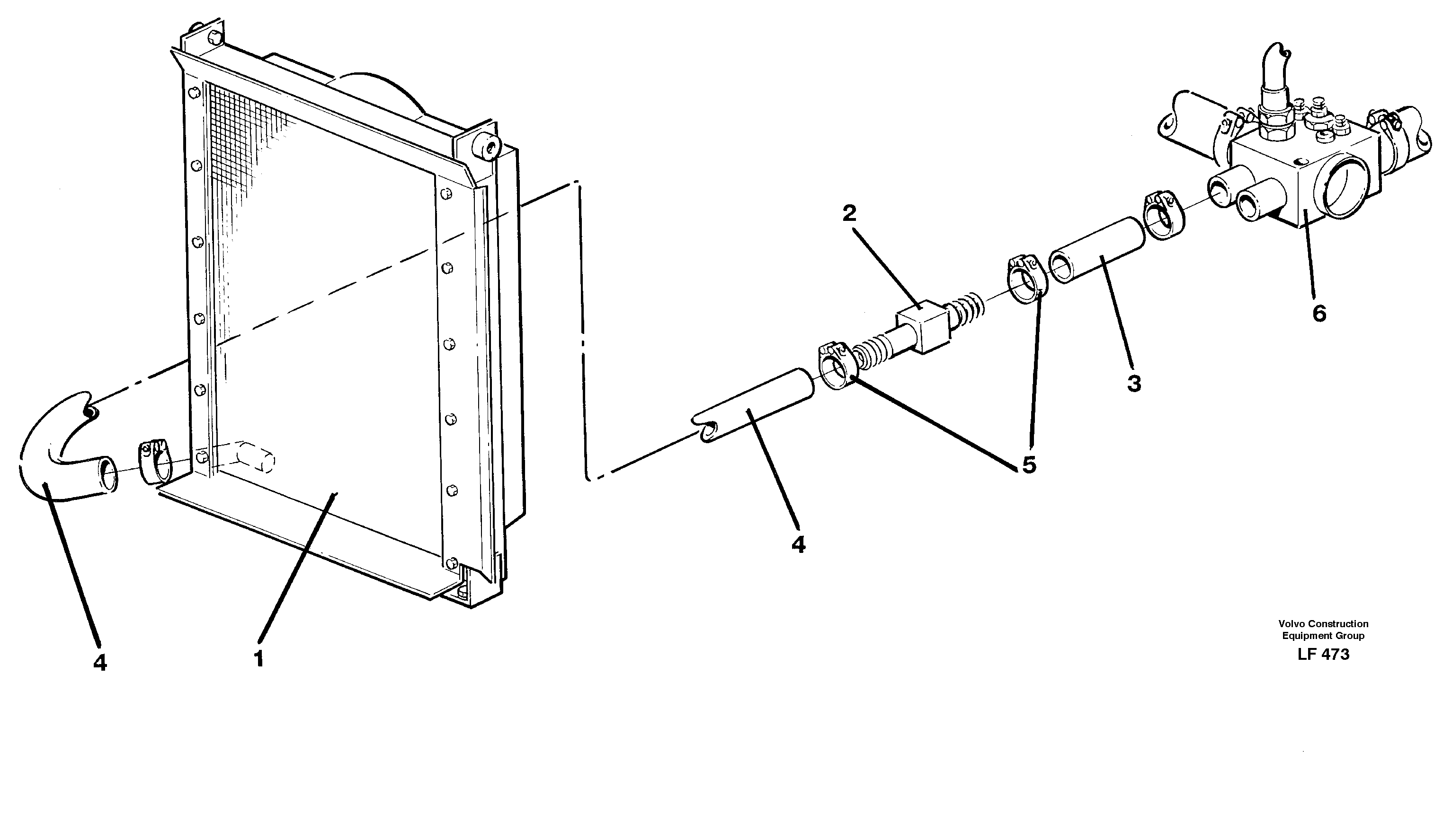 Схема запчастей Volvo EW200 - 27734 Thermostat kit EW200 SER NO 3175-