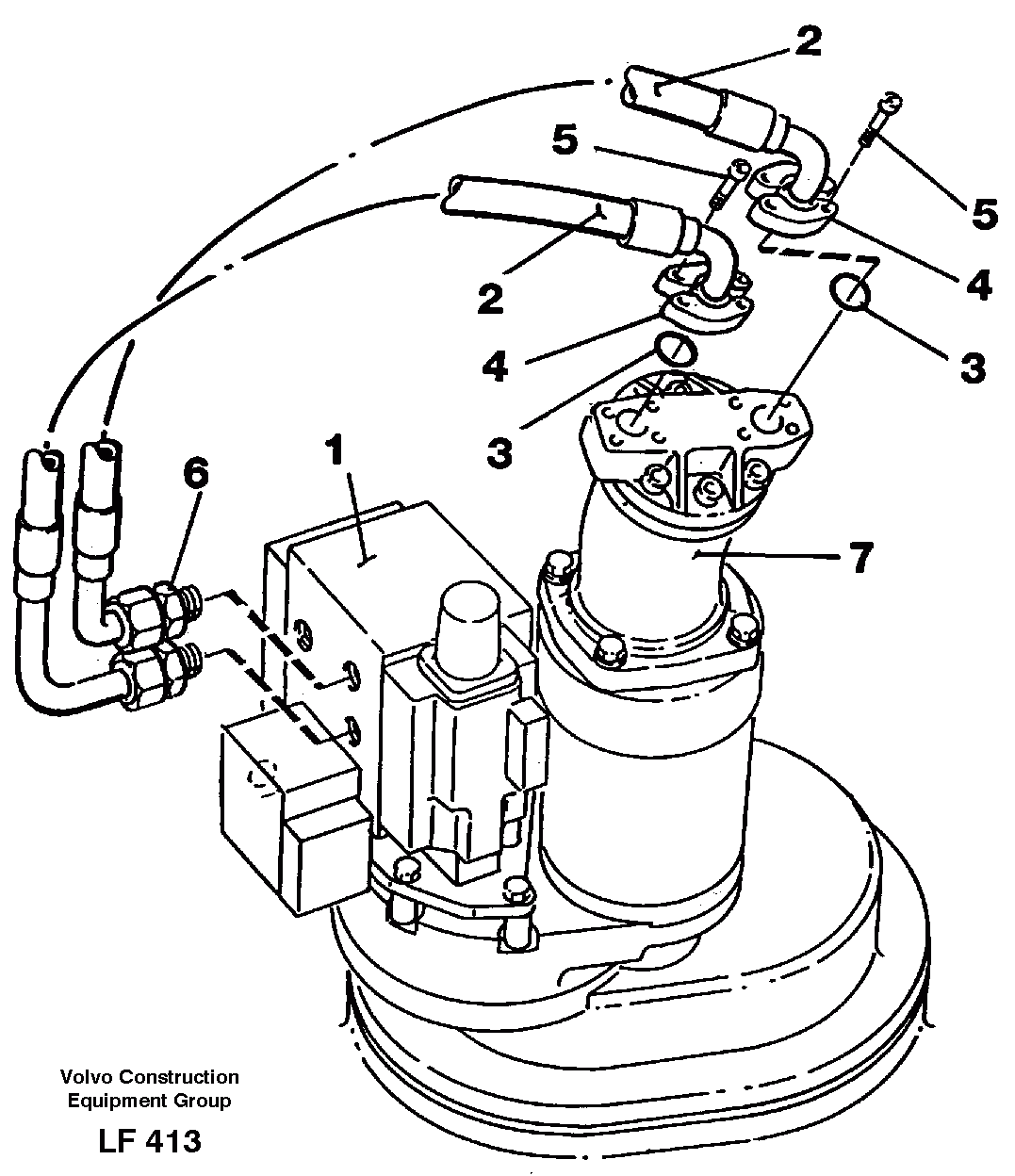 Схема запчастей Volvo EW200 - 89156 Boom swing system EW200 SER NO 3175-