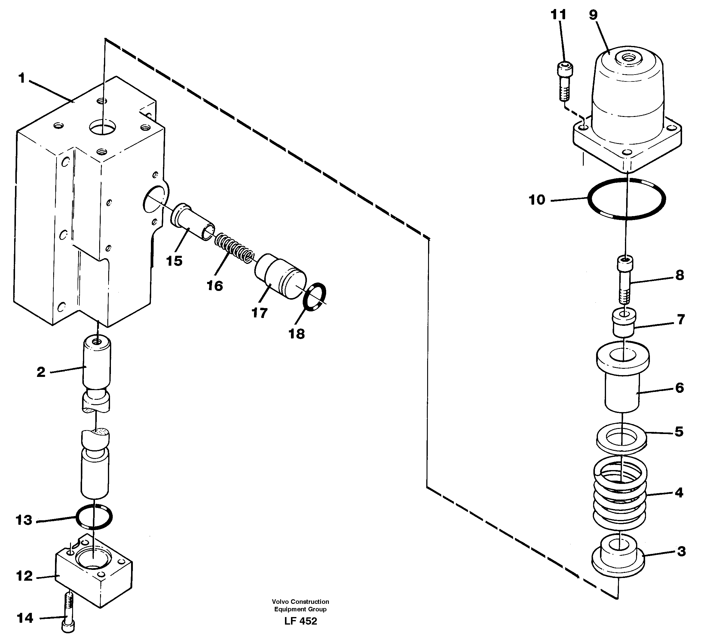 Схема запчастей Volvo EW200 - 105333 Four-way valve EW200 SER NO 3175-