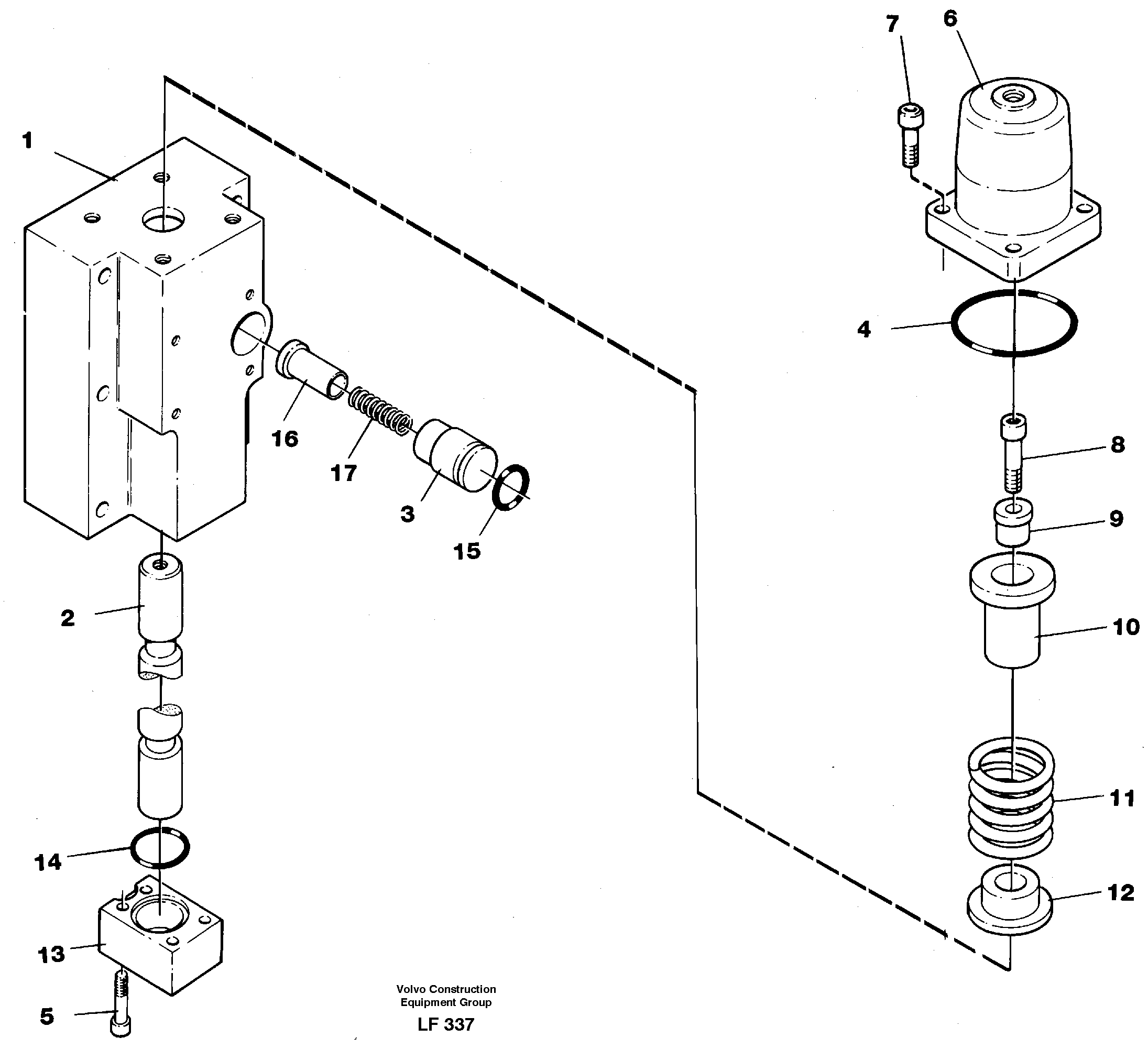 Схема запчастей Volvo EW200 - 106661 Four-way valve, boom primary EW200 SER NO 3175-