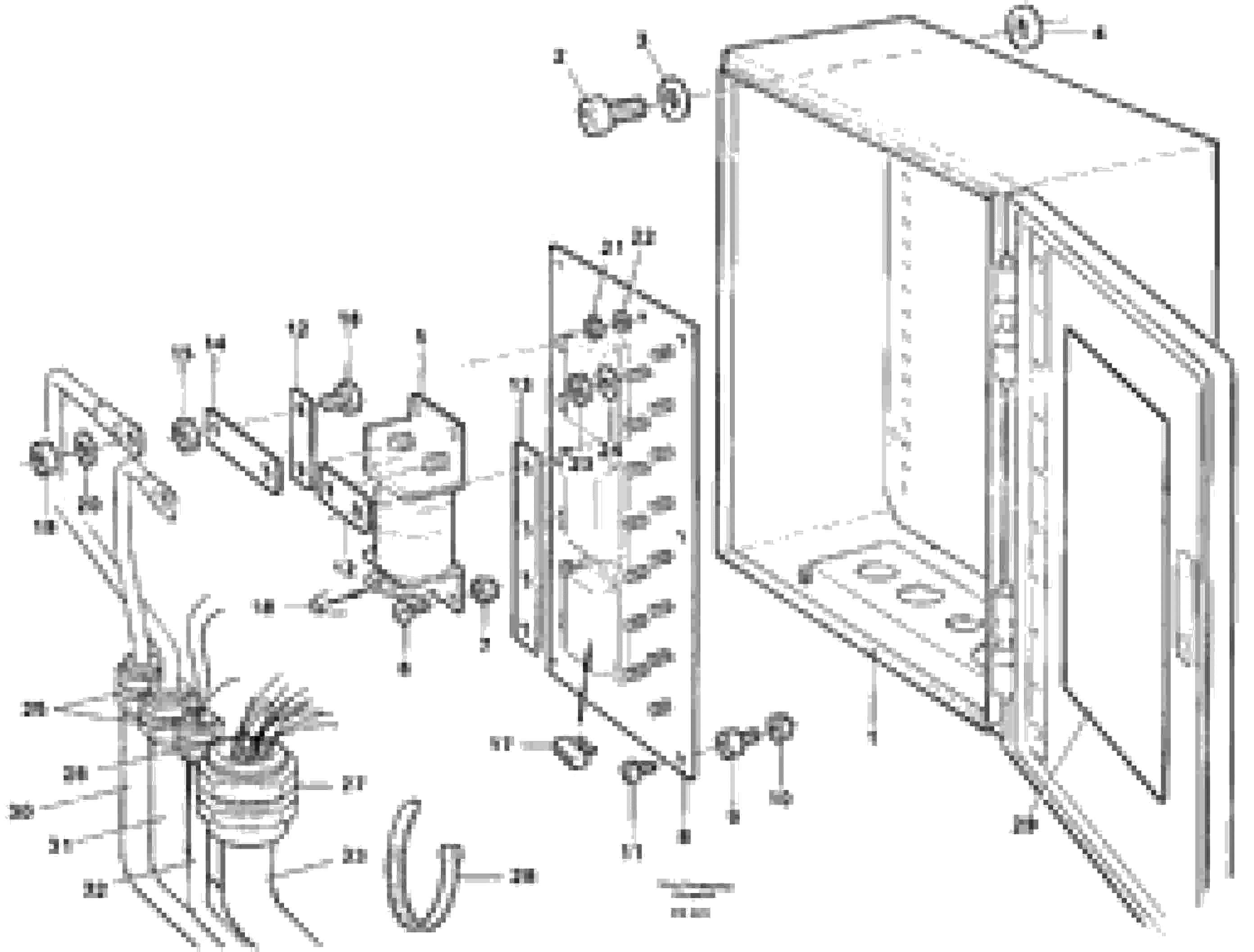 Схема запчастей Volvo EW200 - 14423 Main fuse box EW200 ?KERMAN ?KERMAN EW200