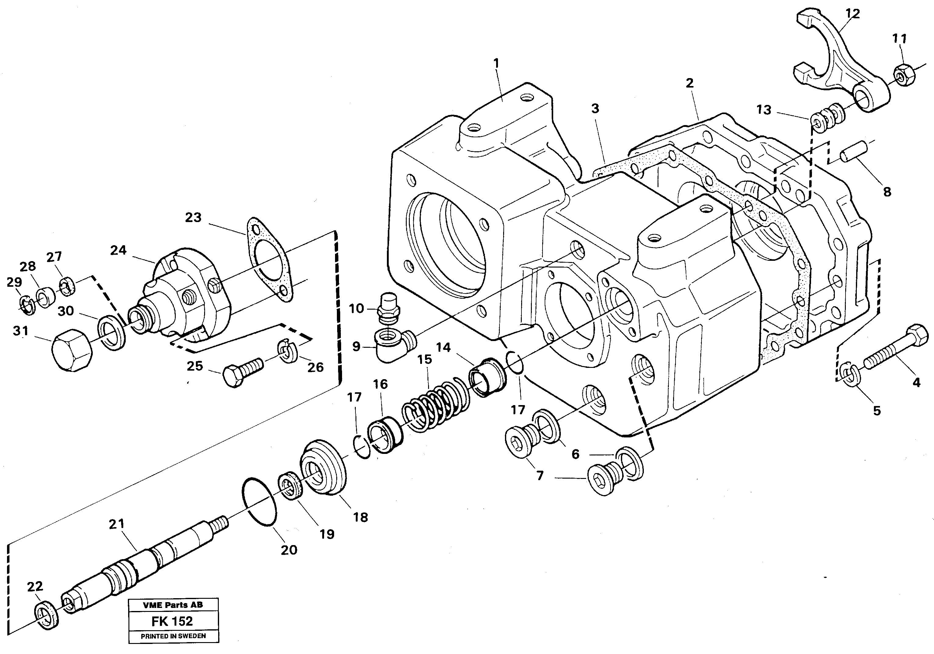 Схема запчастей Volvo EW200 - 100880 Gear box EW200 ?KERMAN ?KERMAN EW200