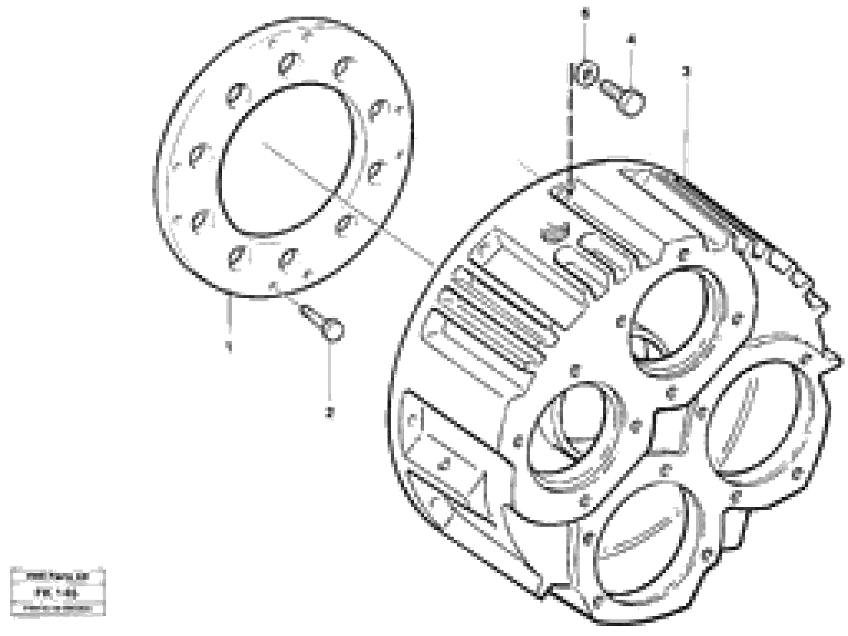 Схема запчастей Volvo EW200 - 37020 Assembly pump gear box EW200 ?KERMAN ?KERMAN EW200