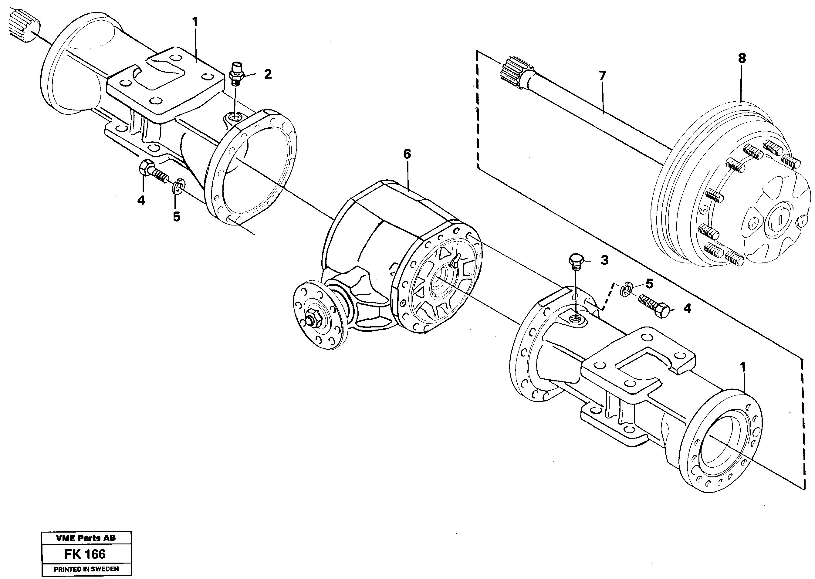 Схема запчастей Volvo EW200 - 16560 Axle beam Rear EW200 ?KERMAN ?KERMAN EW200