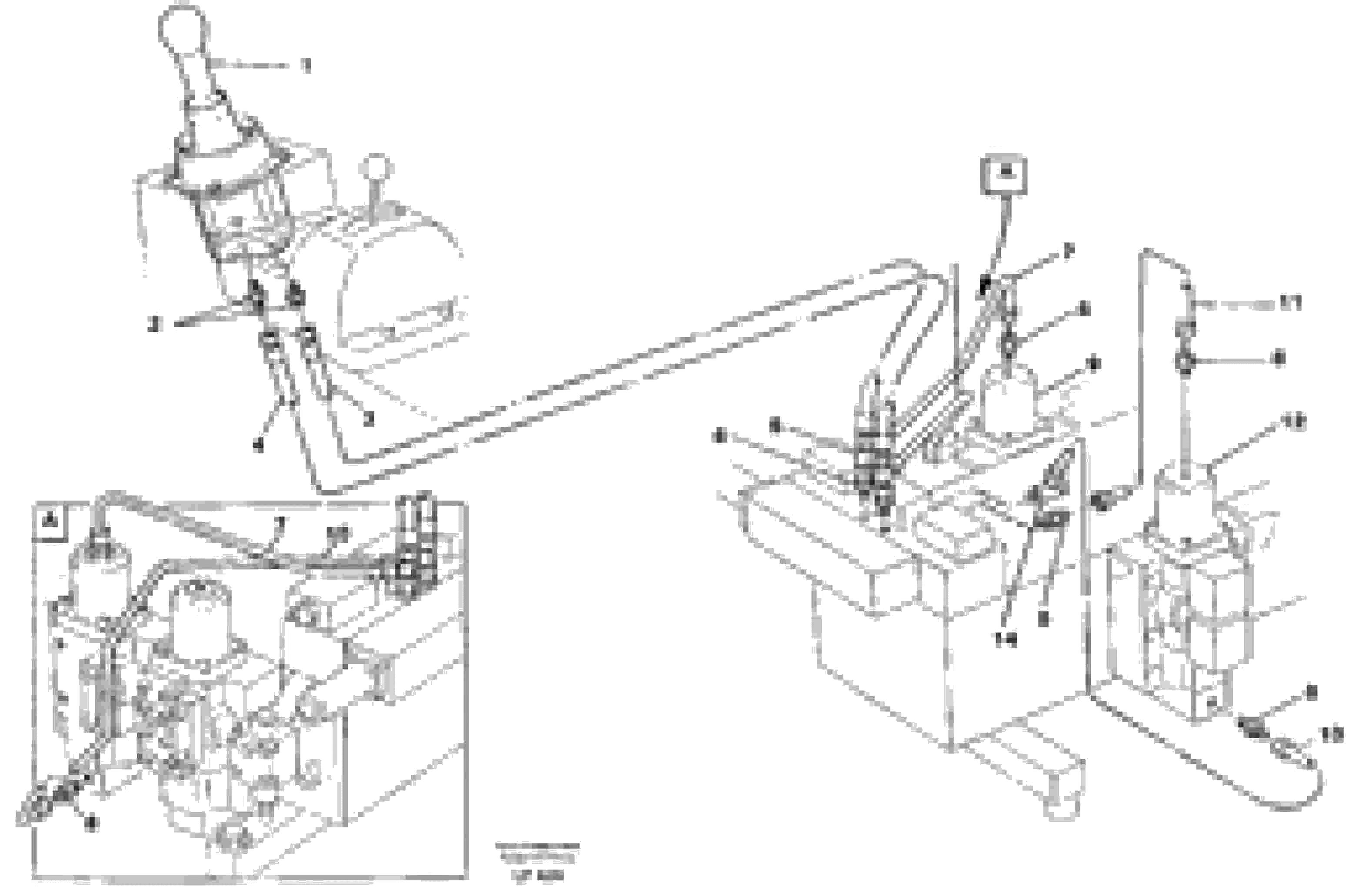 Схема запчастей Volvo EW200 - 38239 Servo hydraulics, bucket EW200 SER NO 3175-