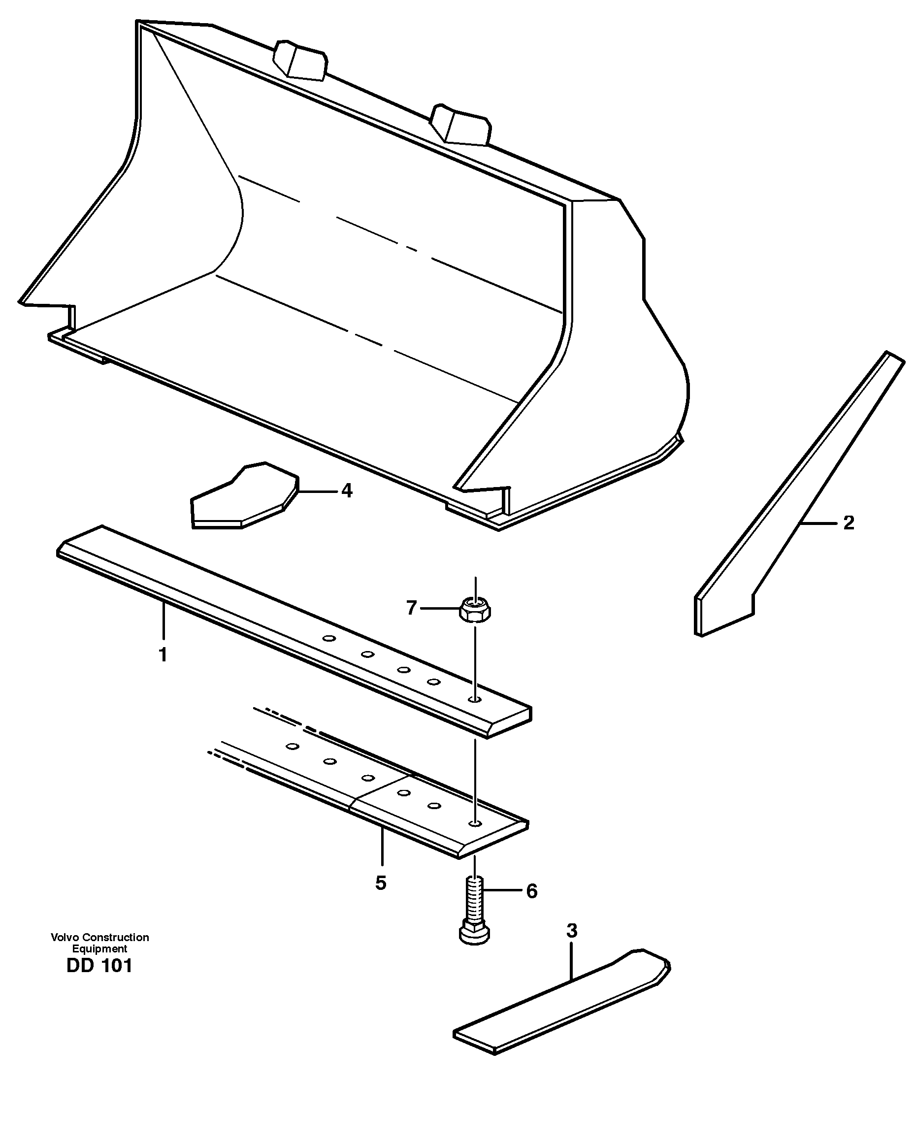 Схема запчастей Volvo EC130C - 17856 Bucket, straight lip without teeth ATTACHMENTS ATTACHMENTS BUCKETS