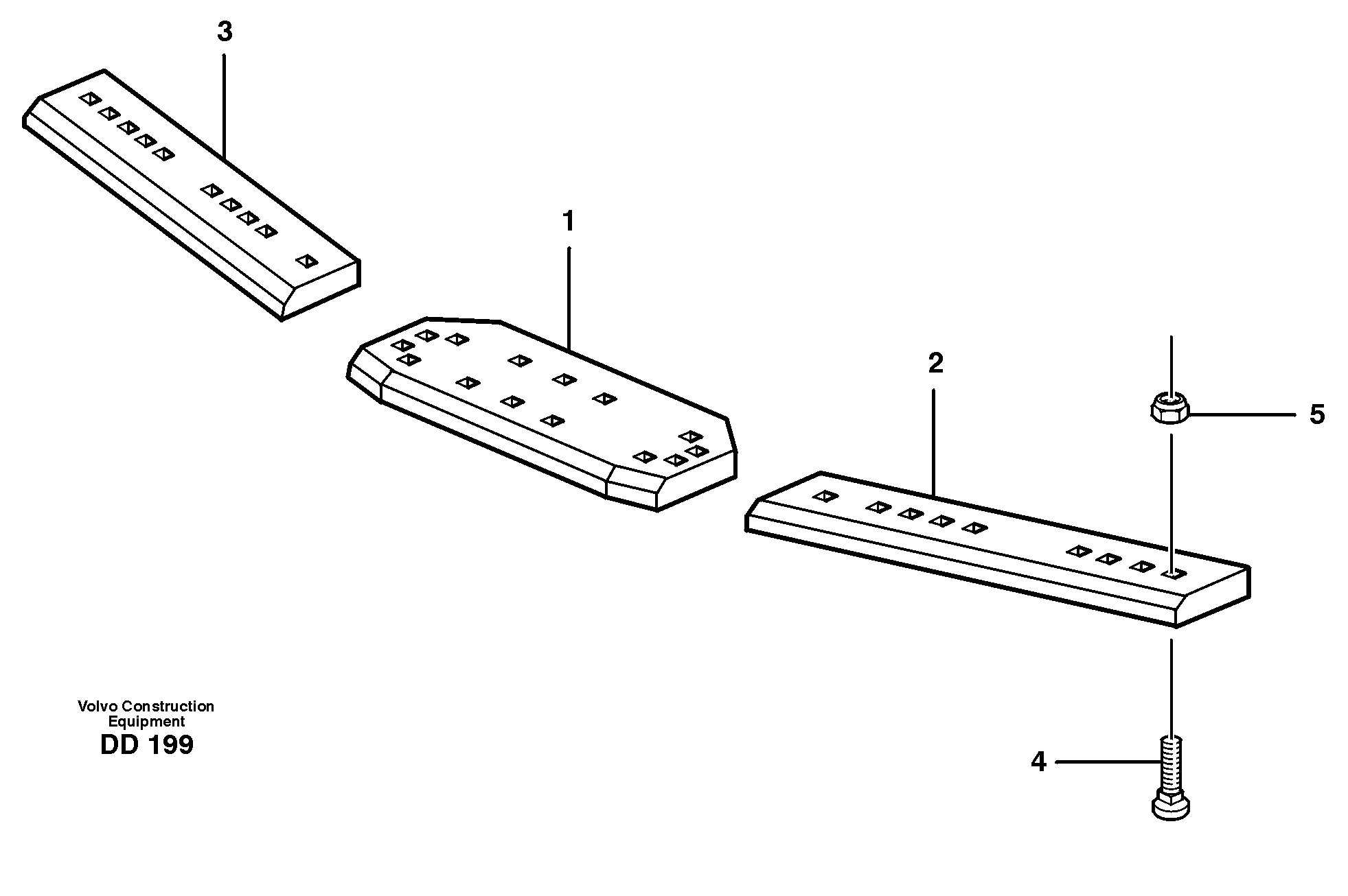 Схема запчастей Volvo EC130C - 34349 Bolt on edge ATTACHMENTS ATTACHMENTS BUCKETS