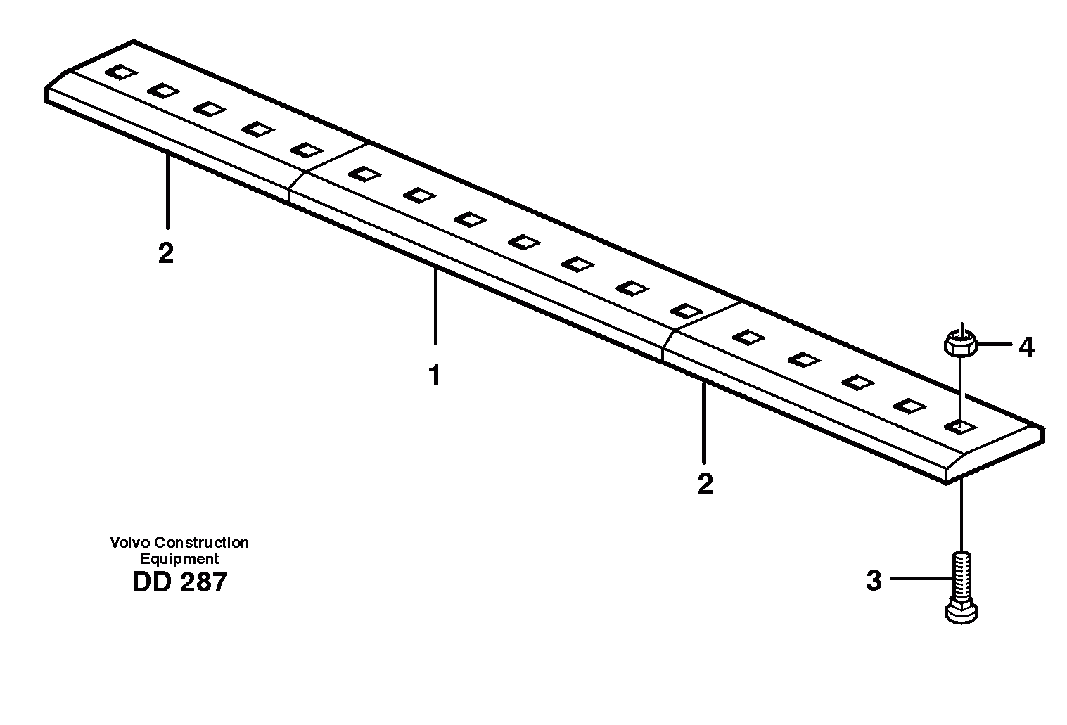 Схема запчастей Volvo EC130C - 39381 Bolt on edge ATTACHMENTS ATTACHMENTS BUCKETS