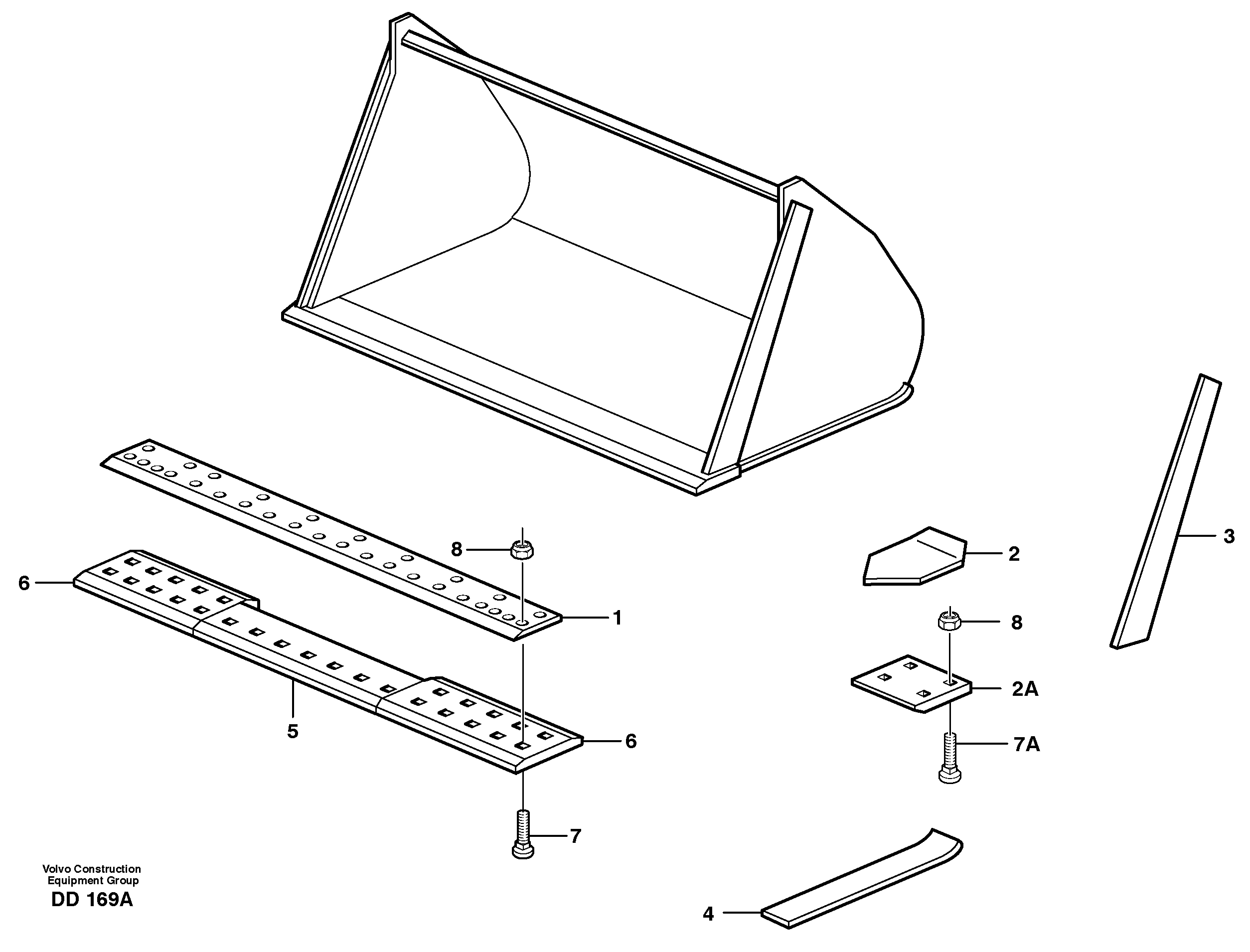 Схема запчастей Volvo EC130C - 79072 Light materials bucket ATTACHMENTS ATTACHMENTS BUCKETS