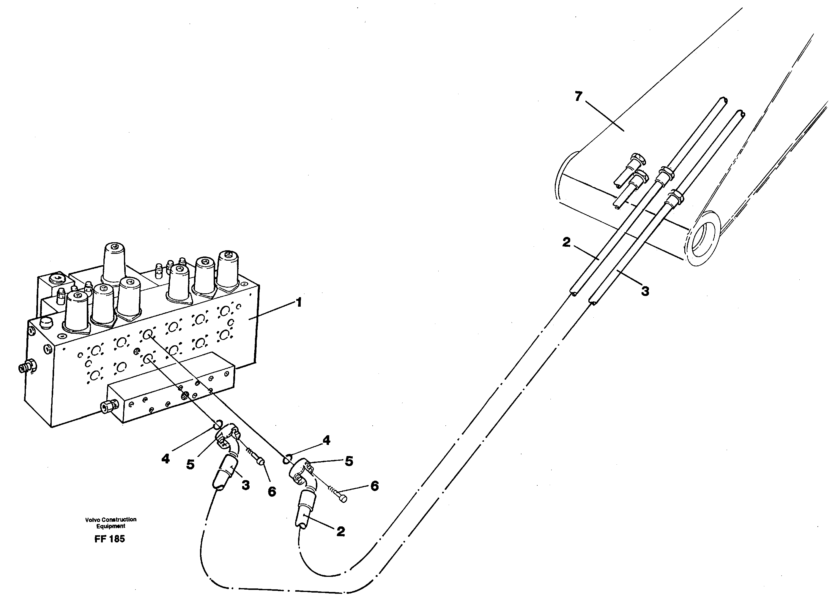 Схема запчастей Volvo EC130C - 89214 Hydraulic system, dipperarm EC130C ?KERMAN ?KERMAN EC130C SER NO - 220