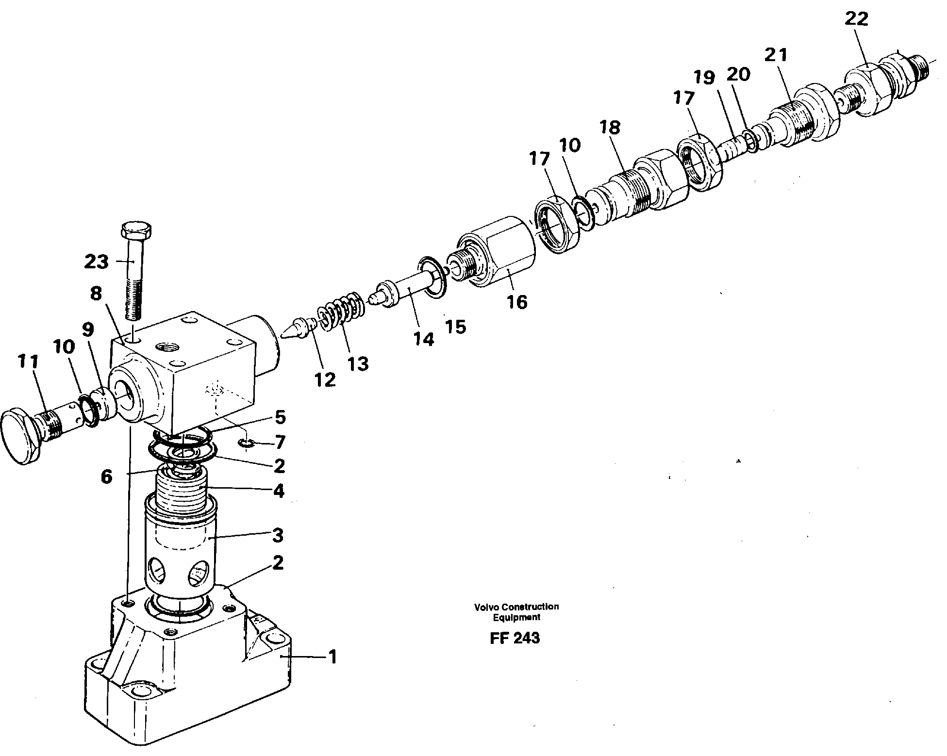 Схема запчастей Volvo EC130C - 2231 Pressure limiting valve EC130C ?KERMAN ?KERMAN EC130C SER NO - 220