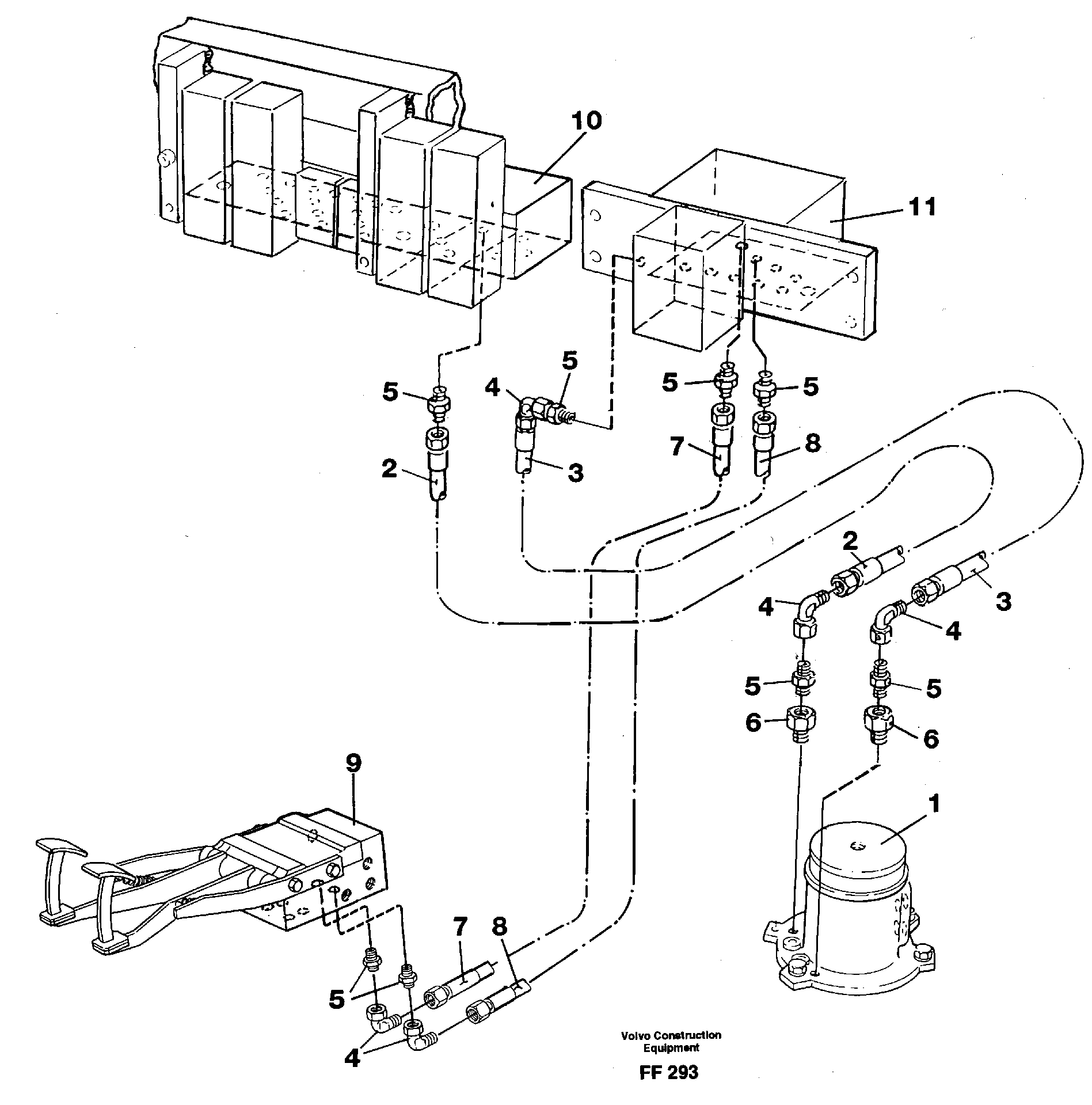 Схема запчастей Volvo EC130C - 1546 Servo hyraulics, travel brake, high speed travel EC130C ?KERMAN ?KERMAN EC130C SER NO - 220