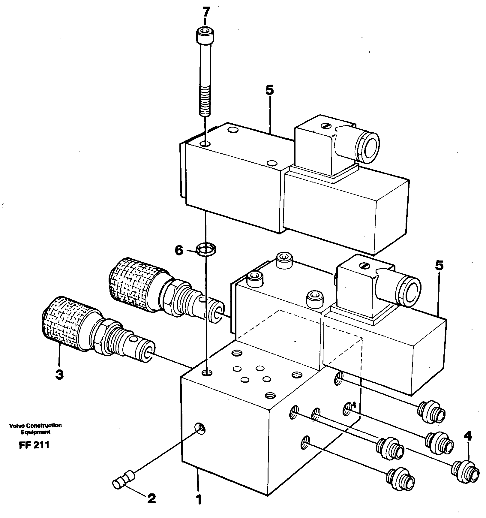 Схема запчастей Volvo EC130C - 1989 Control block for end position damp EC130C ?KERMAN ?KERMAN EC130C SER NO - 220