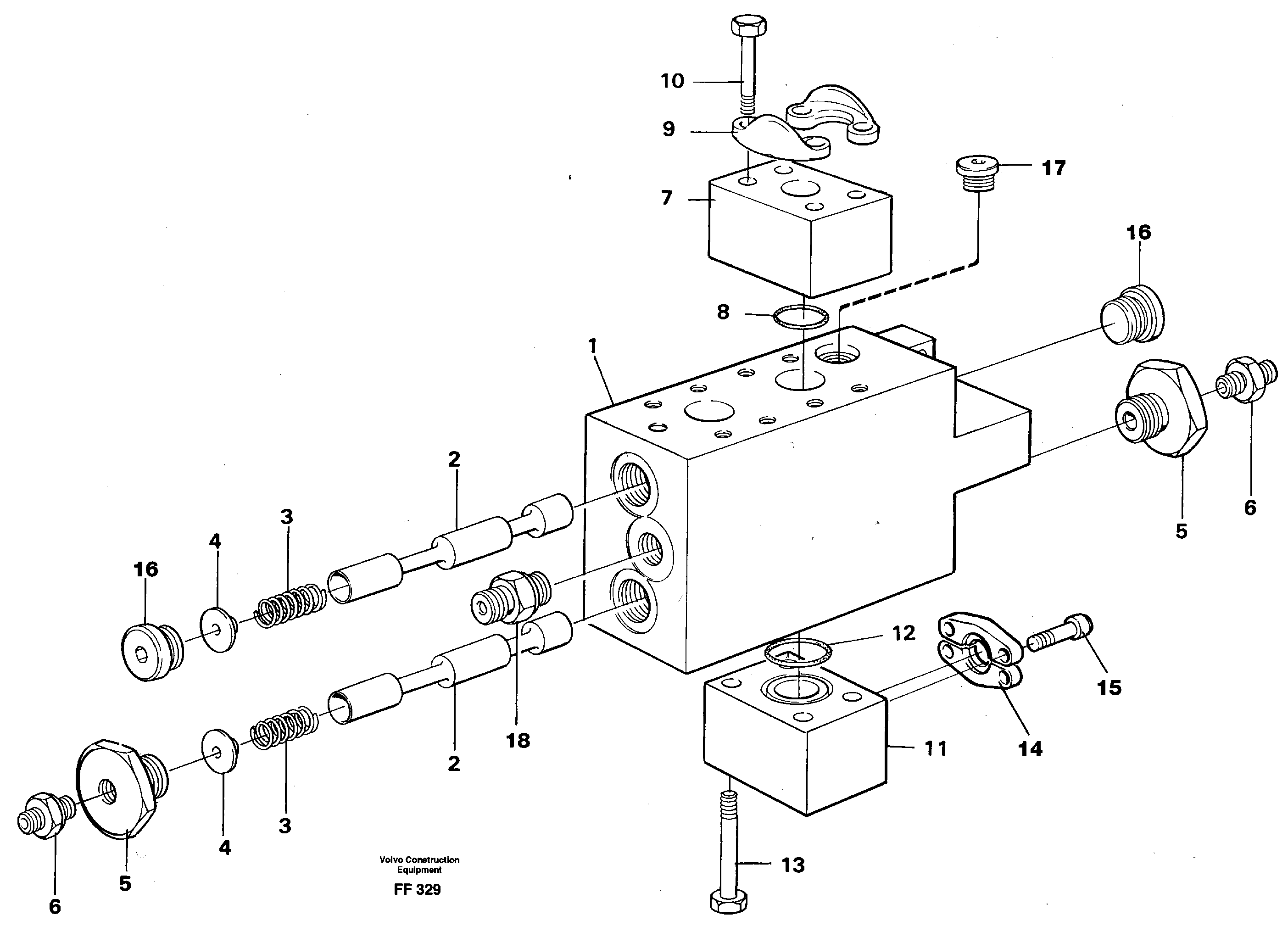 Схема запчастей Volvo EC130C - 2304 Operating valve EC130C ?KERMAN ?KERMAN EC130C SER NO - 220