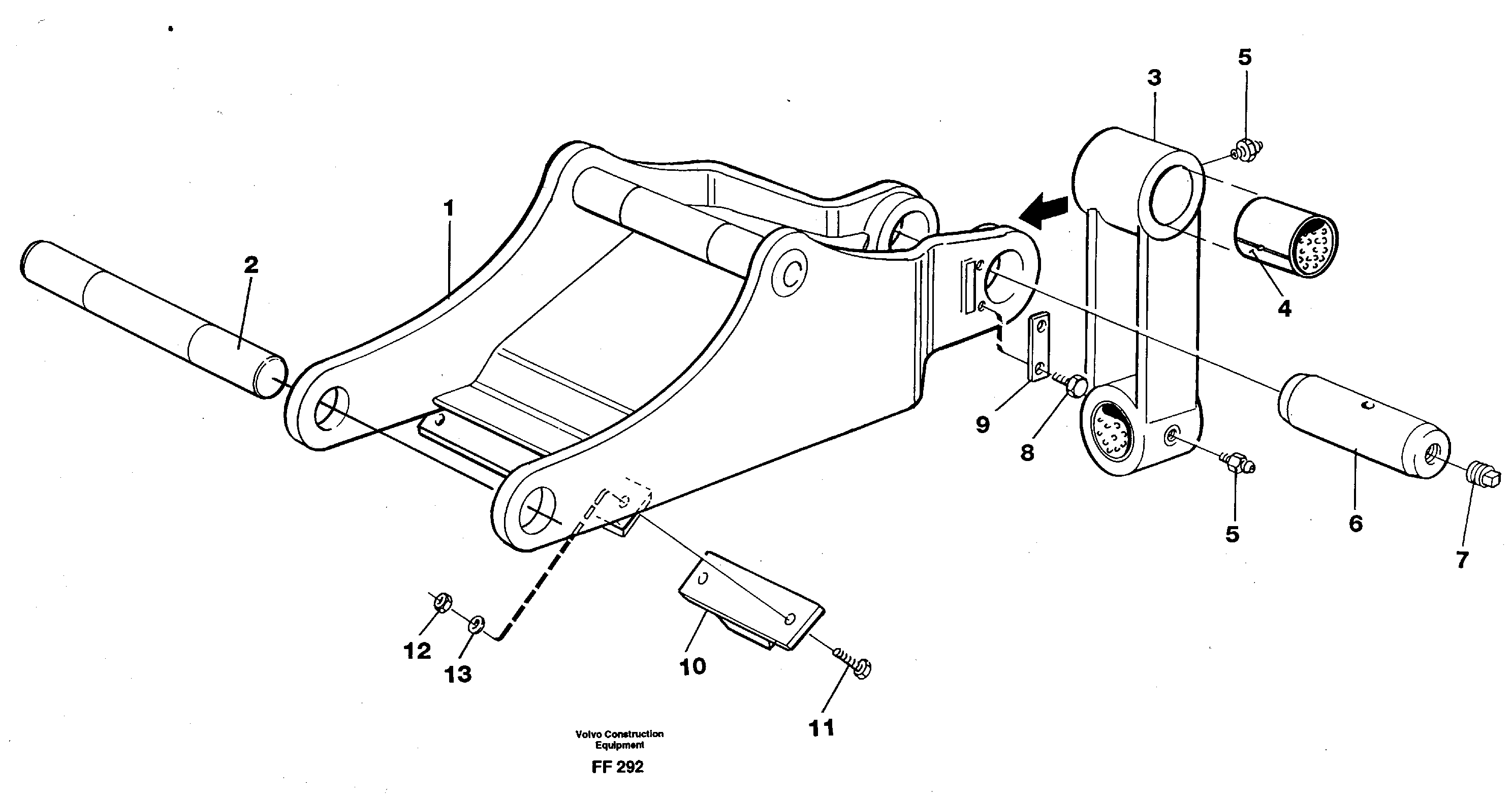 Схема запчастей Volvo EC130C - 61334 Clamshell rest EC130C ?KERMAN ?KERMAN EC130C SER NO - 220