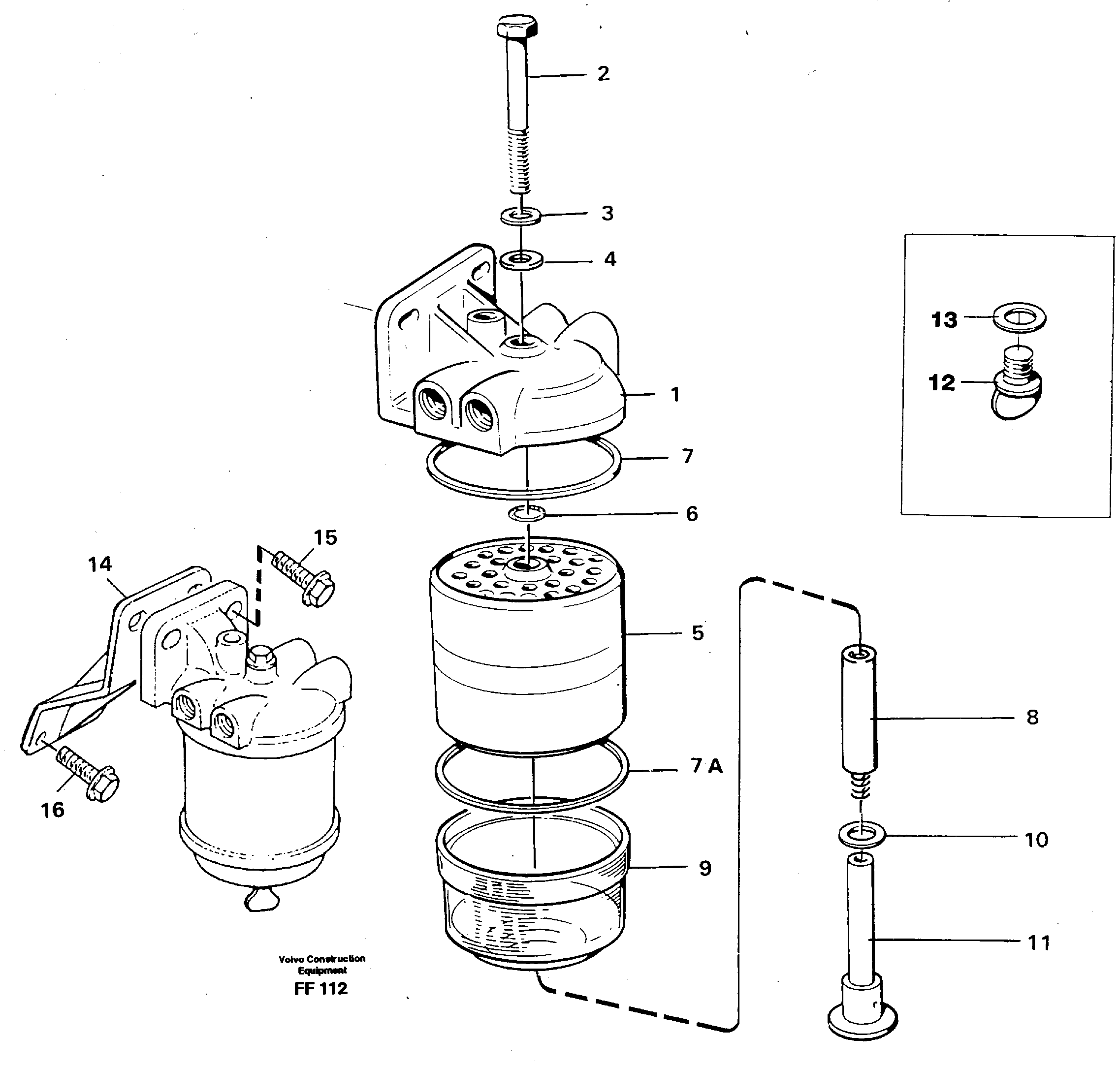 Схема запчастей Volvo EC130C - 471 Фильтр топливный EC130C ?KERMAN ?KERMAN EC130C SER NO - 220