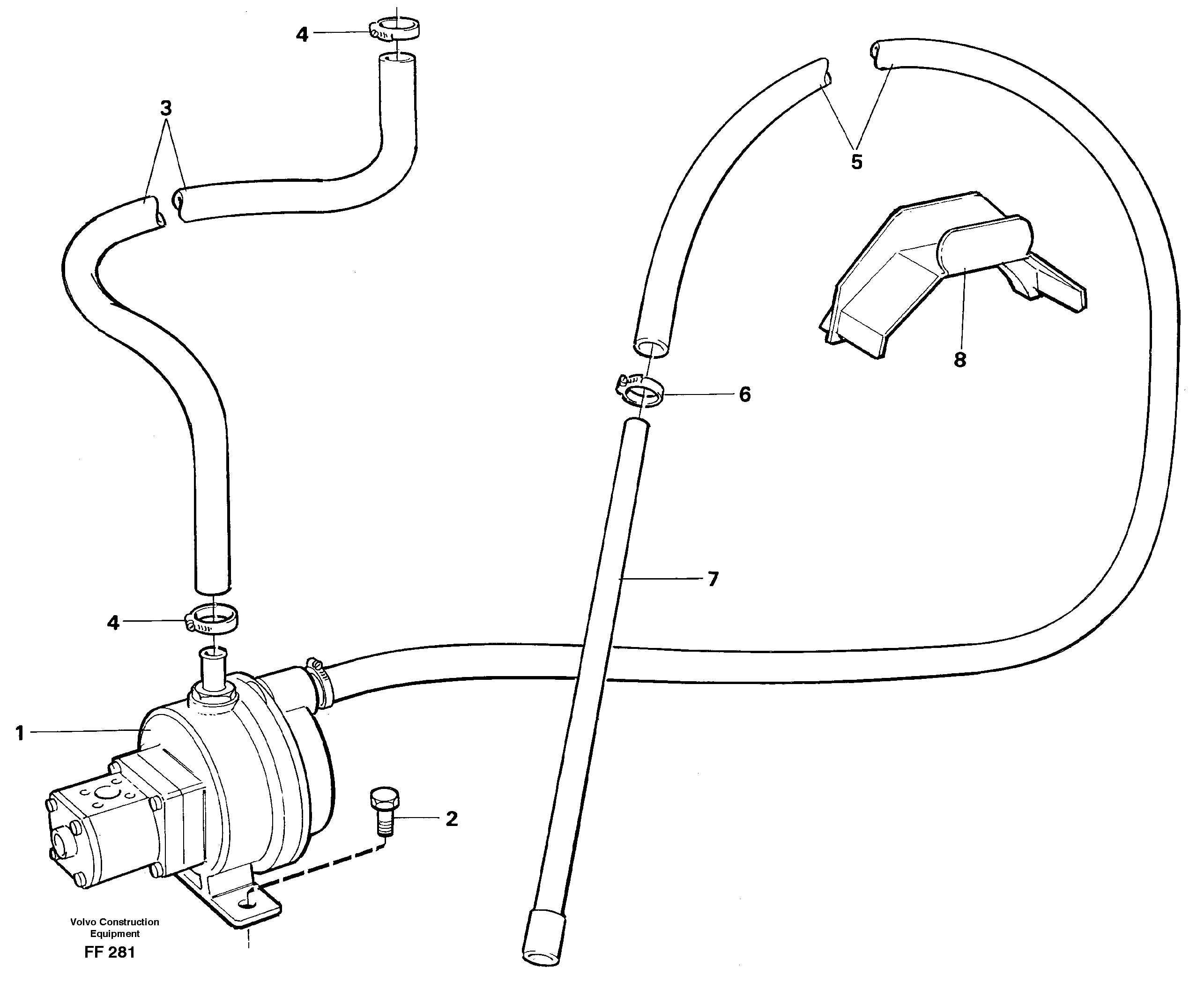 Схема запчастей Volvo EC130C - 69860 Fuelfilling pump with hoses EC130C ?KERMAN ?KERMAN EC130C SER NO - 220