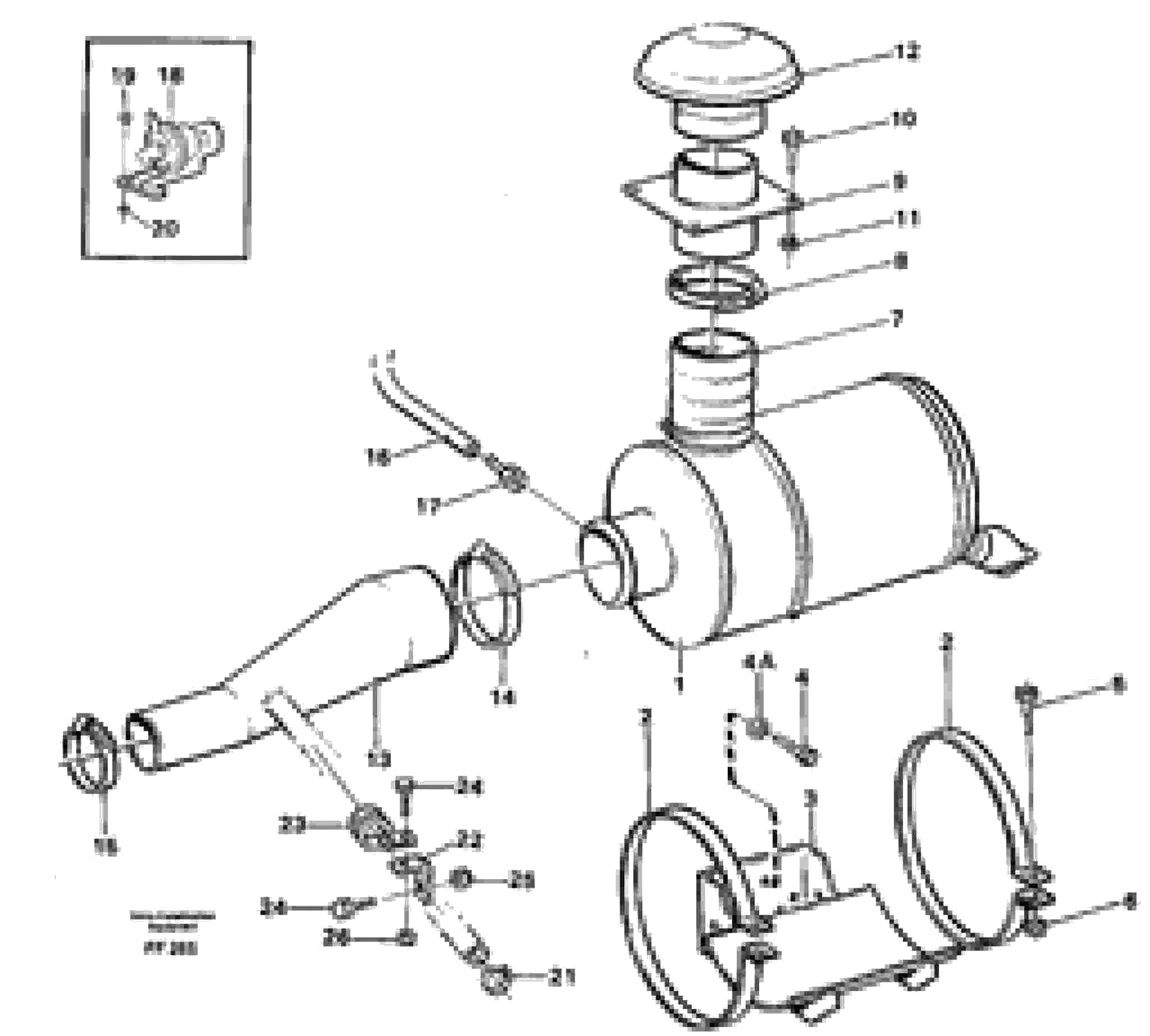 Схема запчастей Volvo EC130C - 486 Air filter, mounting EC130C ?KERMAN ?KERMAN EC130C SER NO - 220