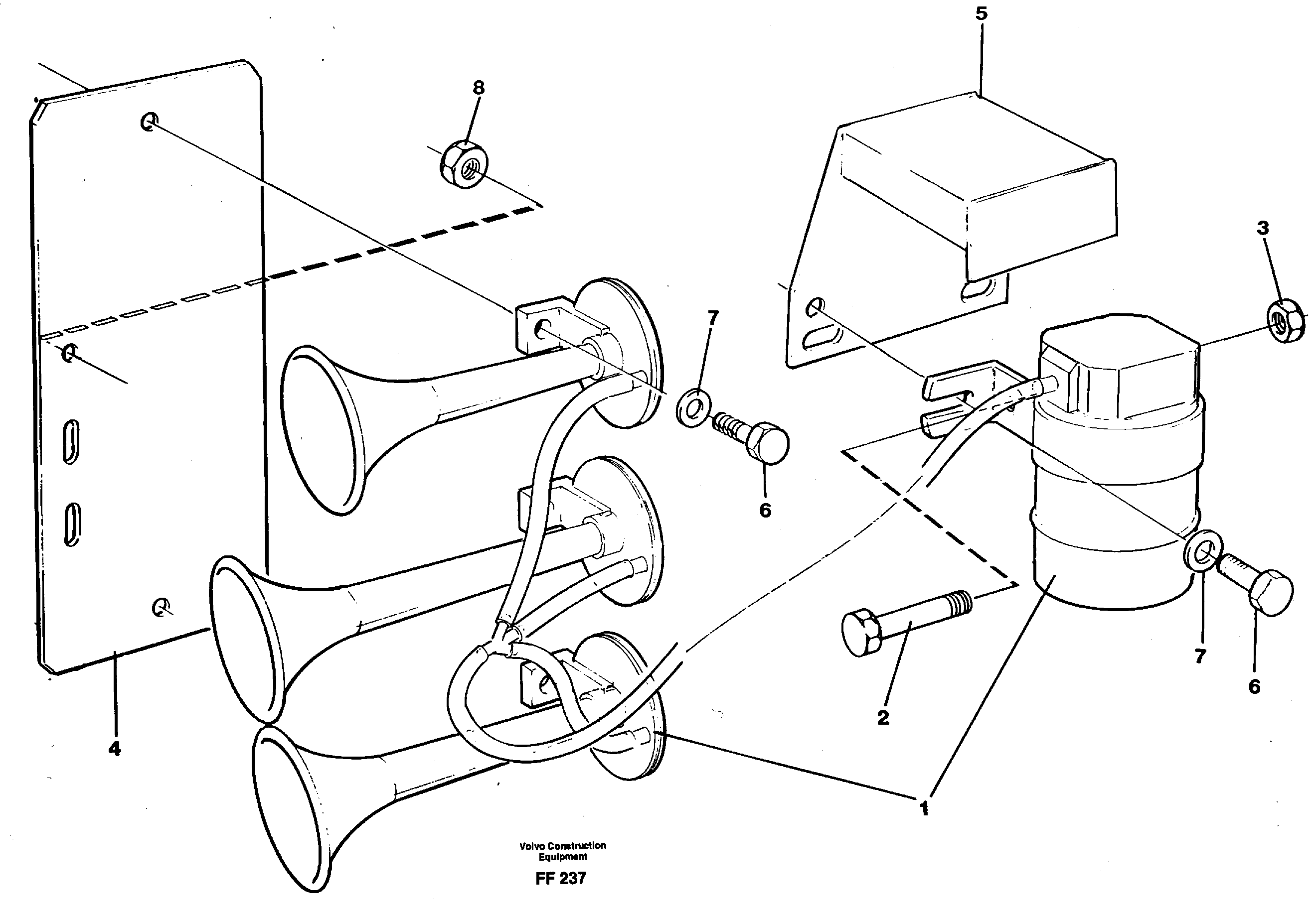 Схема запчастей Volvo EC130C - 31482 Compressor horn EC130C ?KERMAN ?KERMAN EC130C SER NO - 220