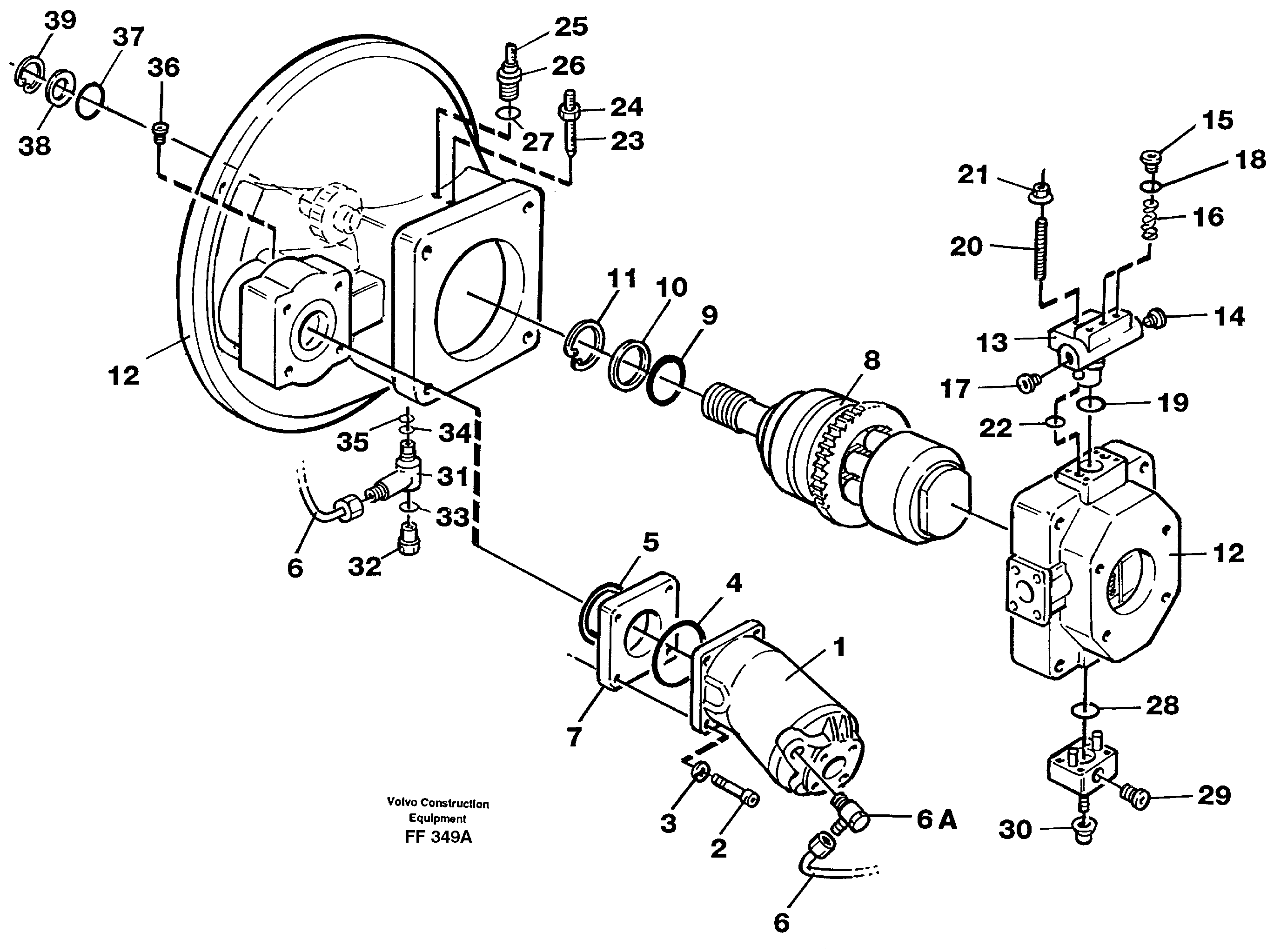 Схема запчастей Volvo EC130C - 2390 Pump gear box EC130C ?KERMAN ?KERMAN EC130C SER NO - 220