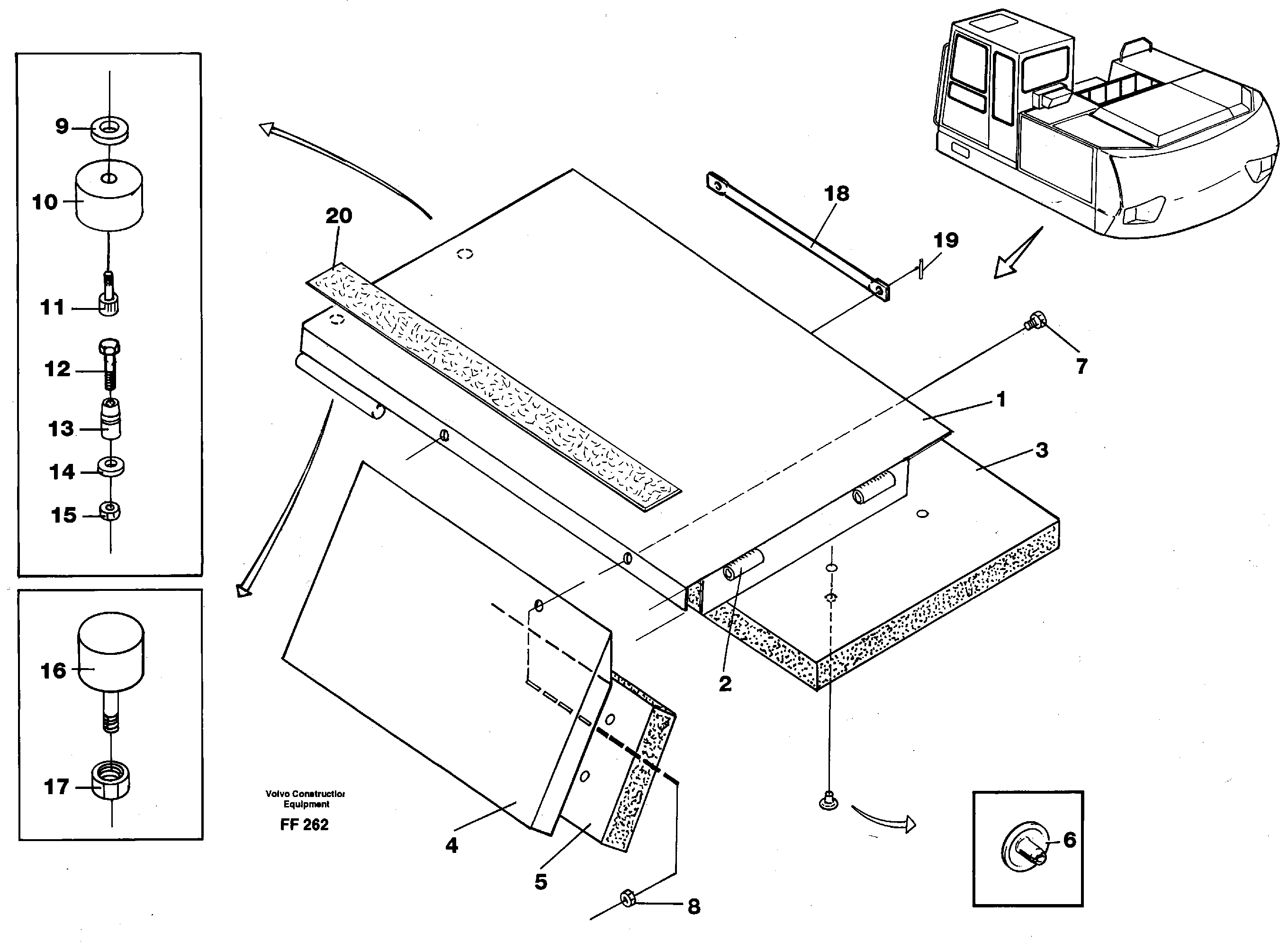 Схема запчастей Volvo EC130C - 31500 Hatch, valve housing, front EC130C ?KERMAN ?KERMAN EC130C SER NO - 220