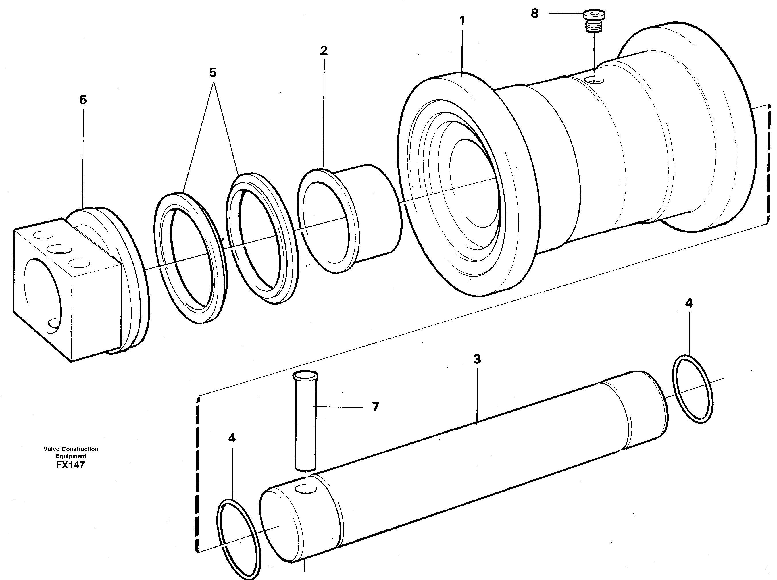 Схема запчастей Volvo EC130C - 14655 Bottom roller EC130C SER NO 221-