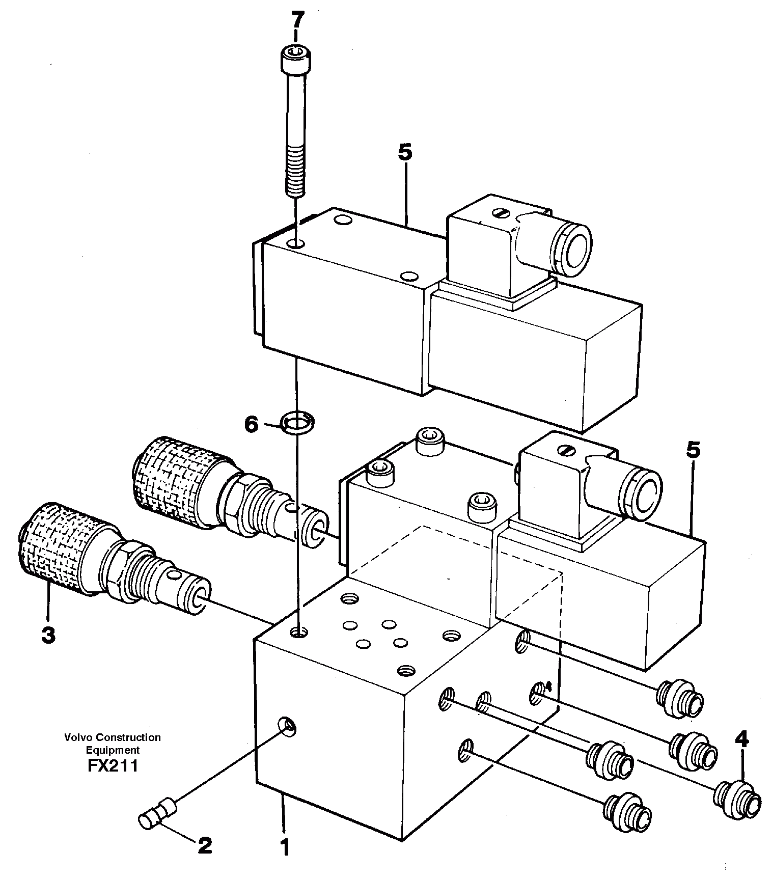 Схема запчастей Volvo EC130C - 14726 Control block for end position damp EC130C SER NO 221-