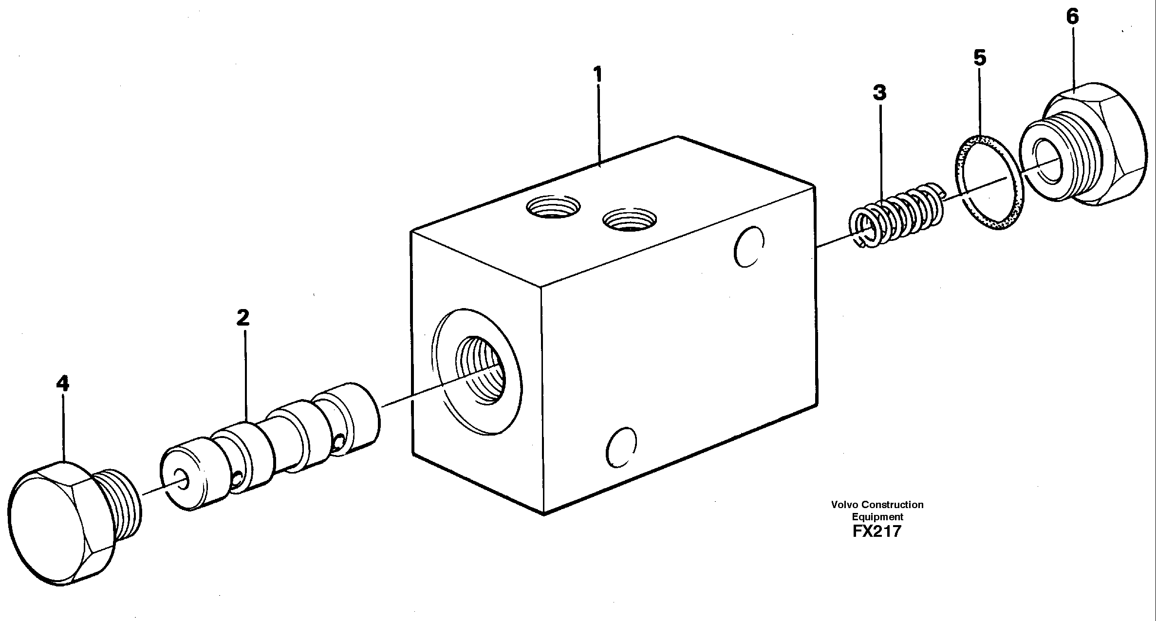 Схема запчастей Volvo EC130C - 28185 Control block EC130C SER NO 221-