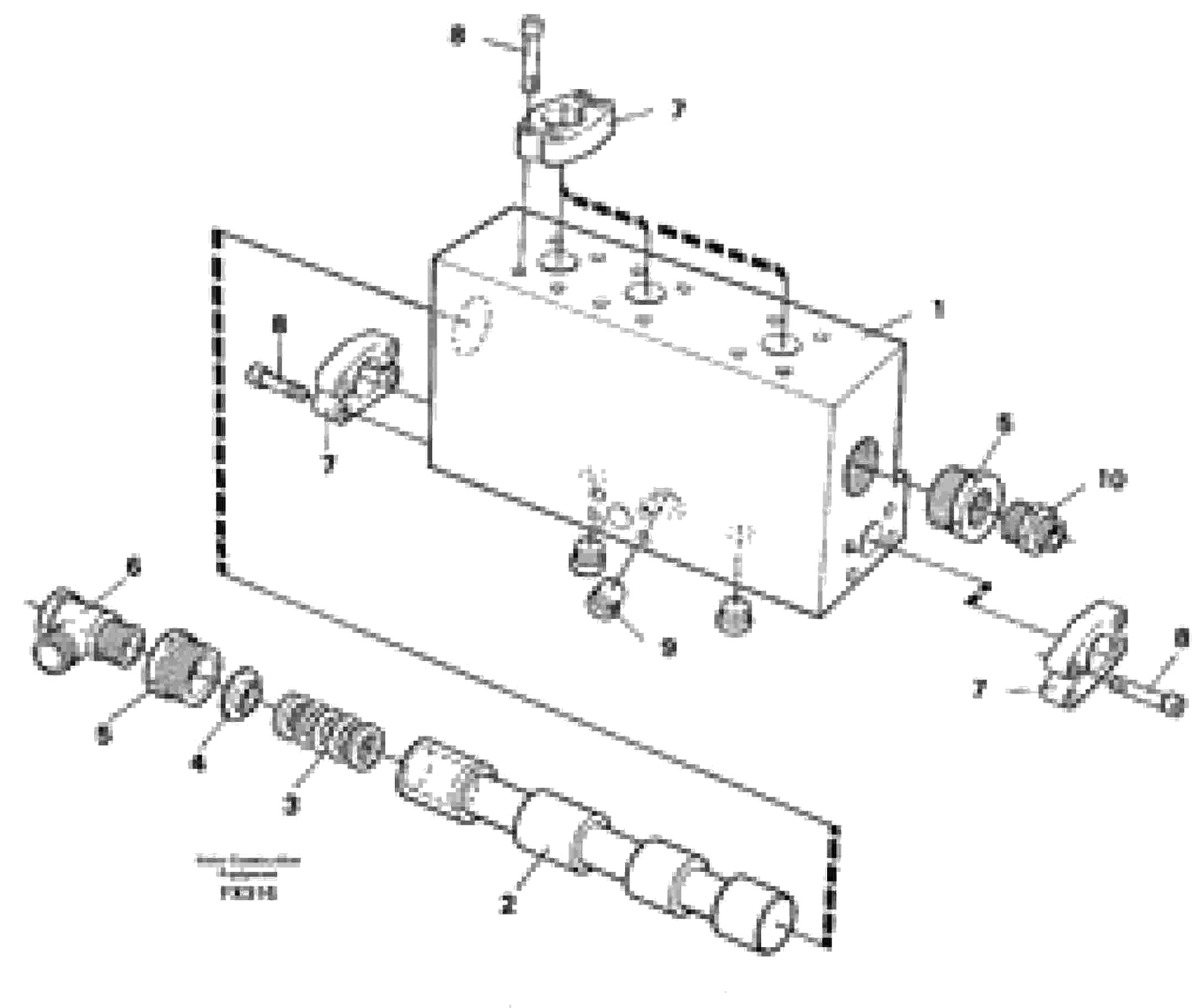 Схема запчастей Volvo EC130C - 14737 Operating valve EC130C SER NO 221-