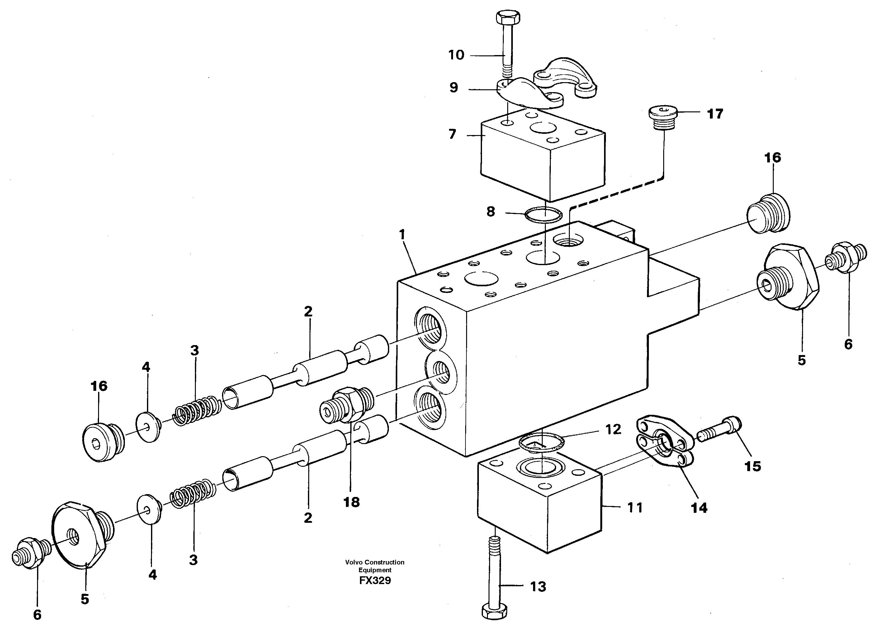 Схема запчастей Volvo EC130C - 16787 Operating valve EC130C SER NO 221-