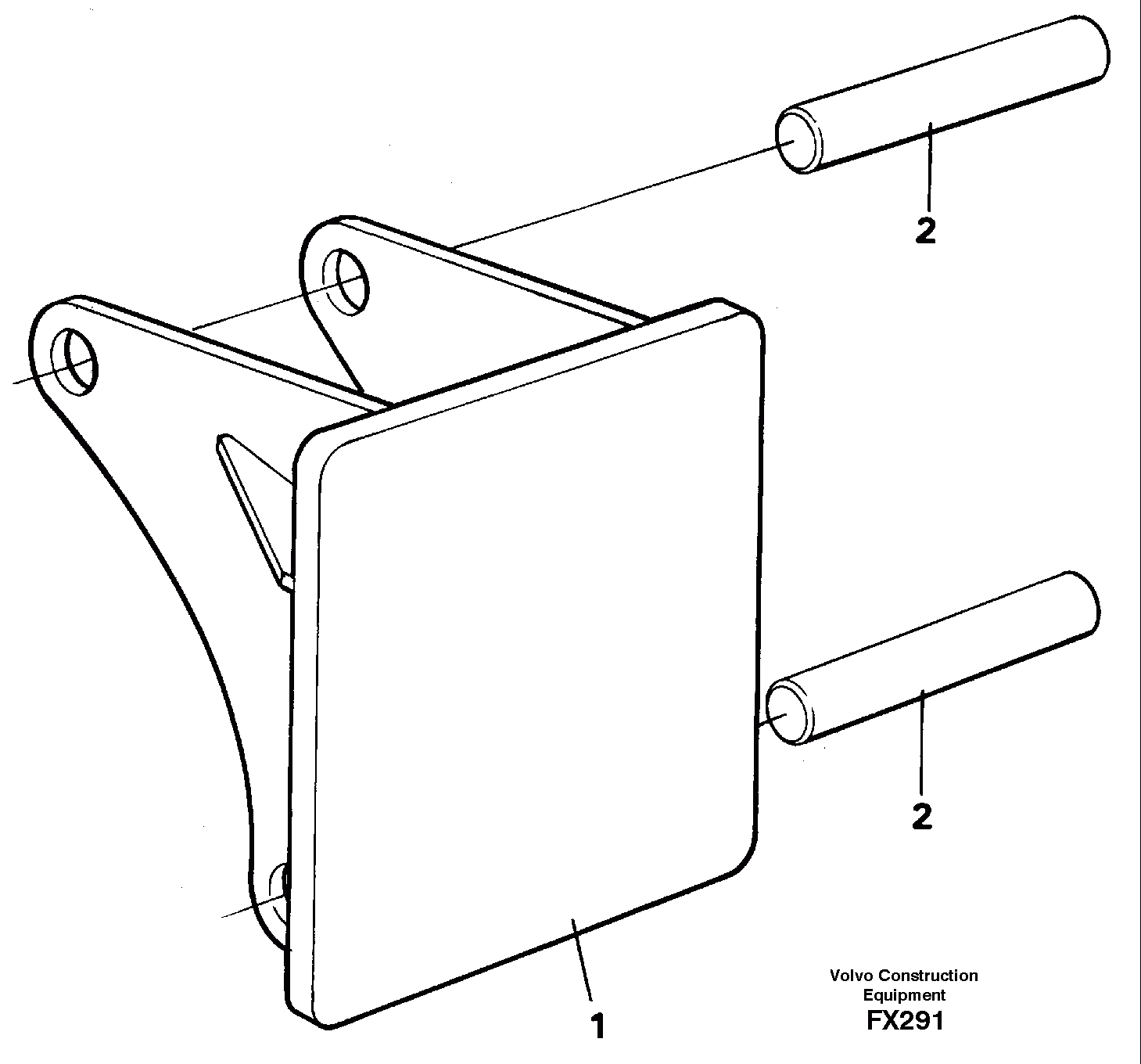 Схема запчастей Volvo EC130C - 22254 Hammer plate EC130C SER NO 221-