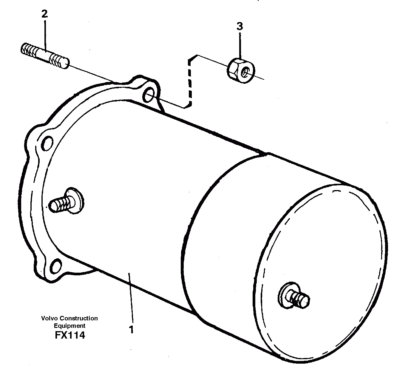 Схема запчастей Volvo EC130C - 27674 Starter motor, mounting EC130C SER NO 221-